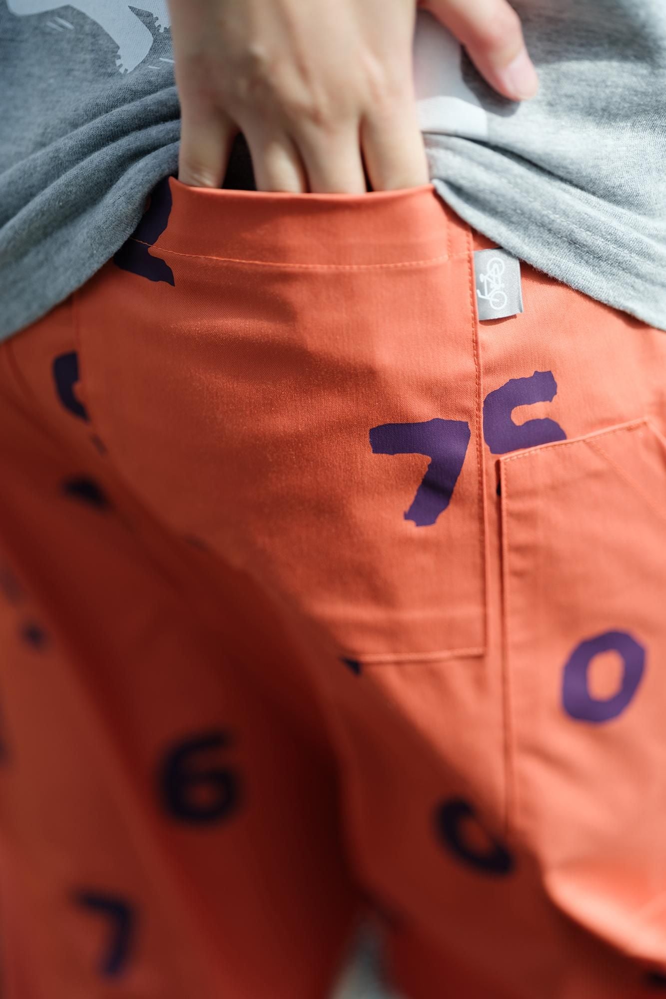 斜紋 BIKE 七分褲/SO-SU-U十數 橙色