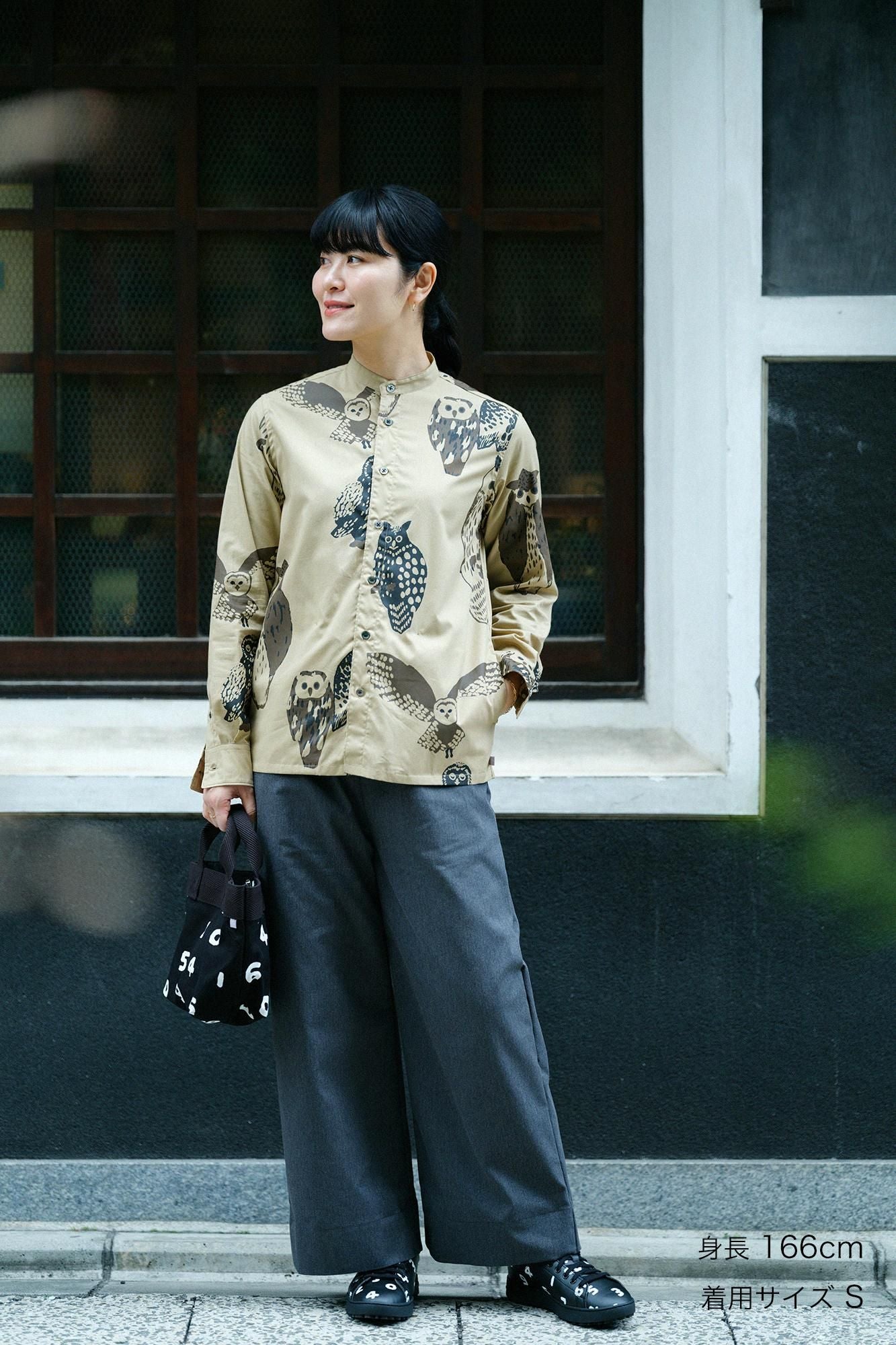 스트레치황소 와이드 팬츠/짙은회색