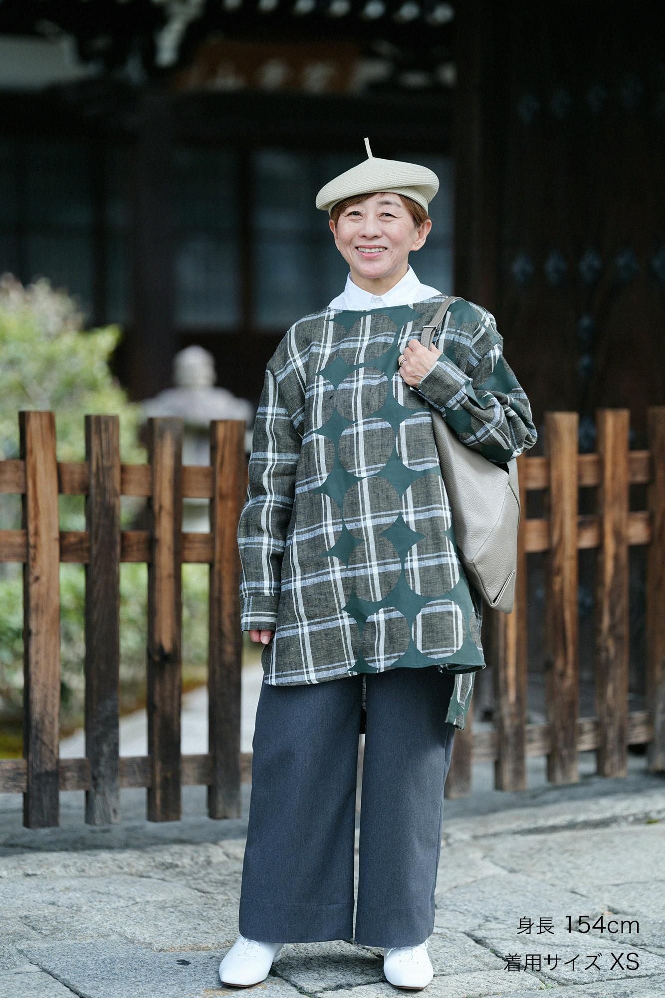 【3月17日頃発送予定】【net限定】ストレッチオックス ワイドパンツ/濃灰(こいはい)
