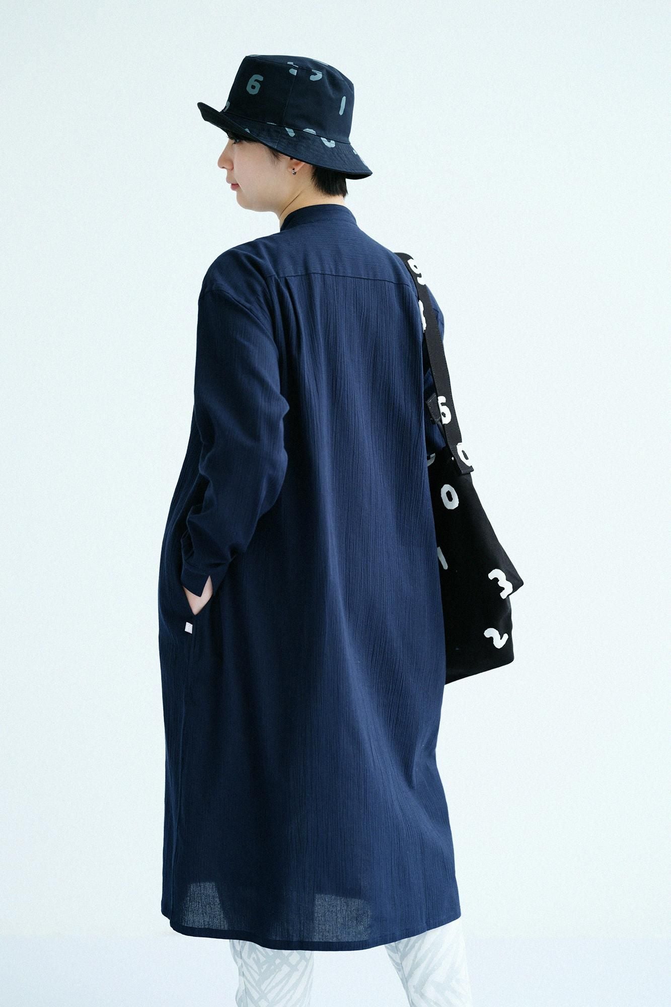 타카시마치지미 20/20 그란 셔츠 원피스/남색