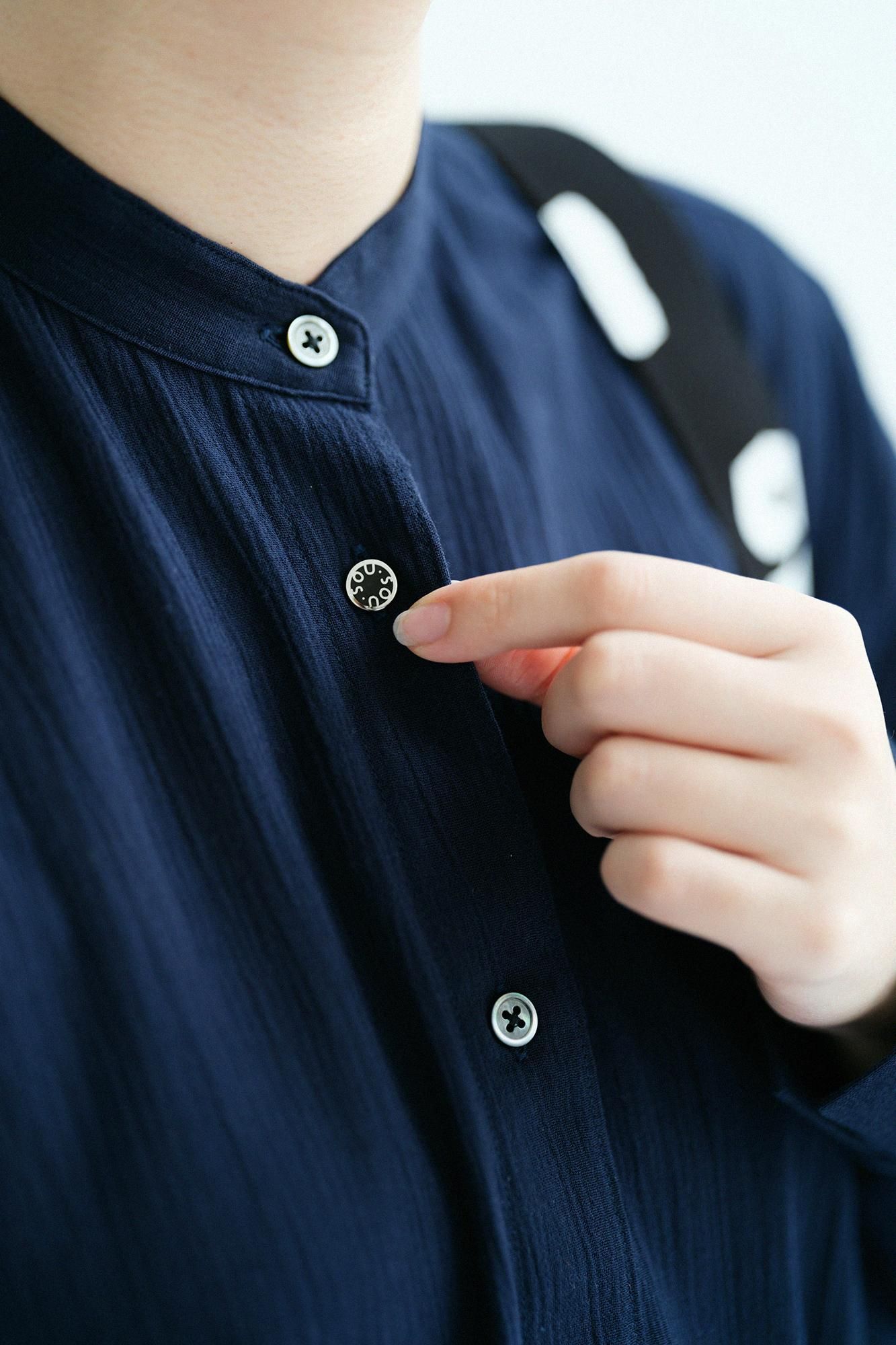 타카시마치지미 20/20 그란 셔츠 원피스/남색