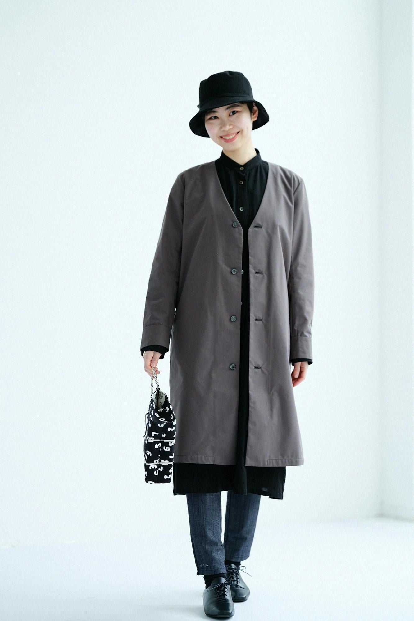 Chizimi Cotton 20/20 Gran Shirt Dress / Black