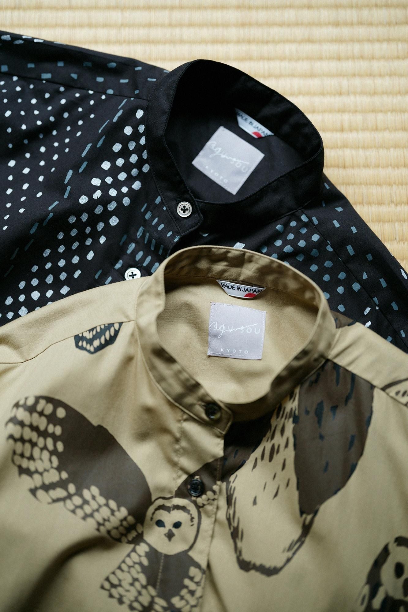 Coton Tencel Grand Shirt Robe / Owl Hashiba Miiro