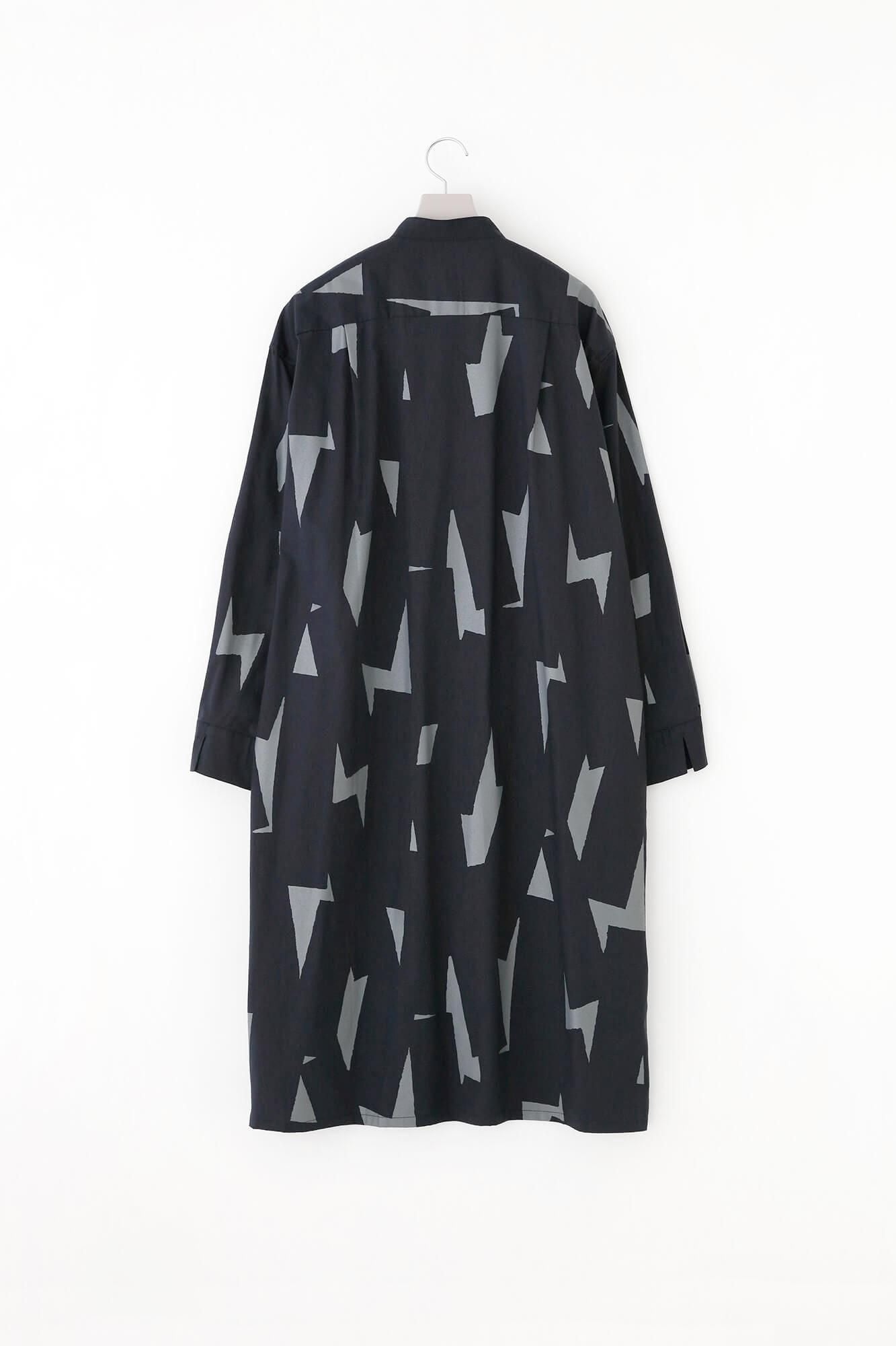 Cotton Tencel Gran Shirt Dress / Thunderbolt Dark Blue