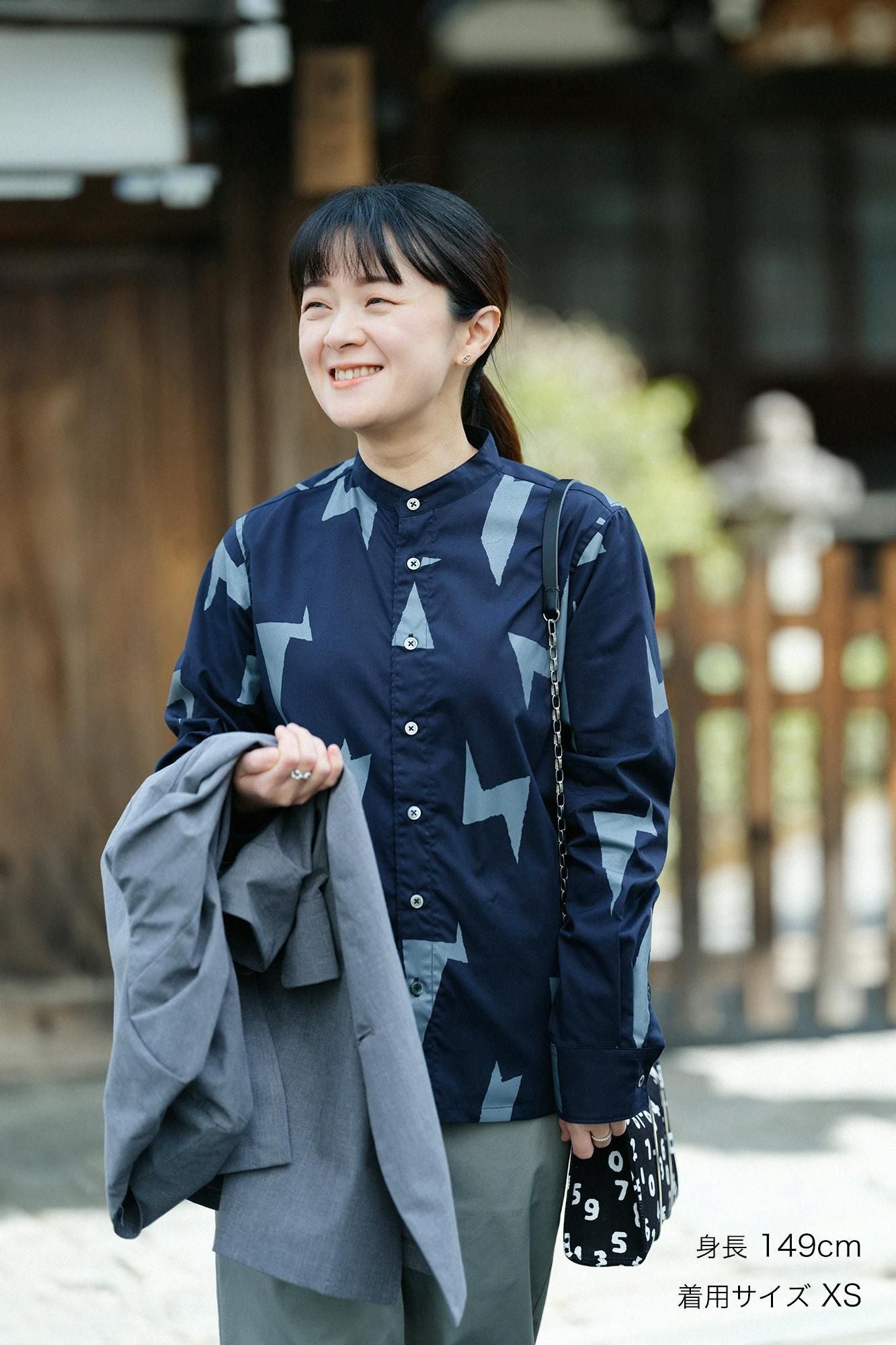 棉花架支架领子衬衫SP/天蓝色