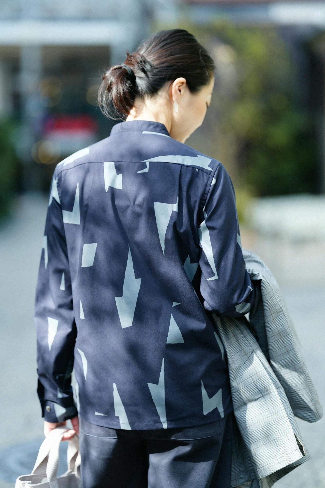 棉花架支架领子衬衫SP/天蓝色