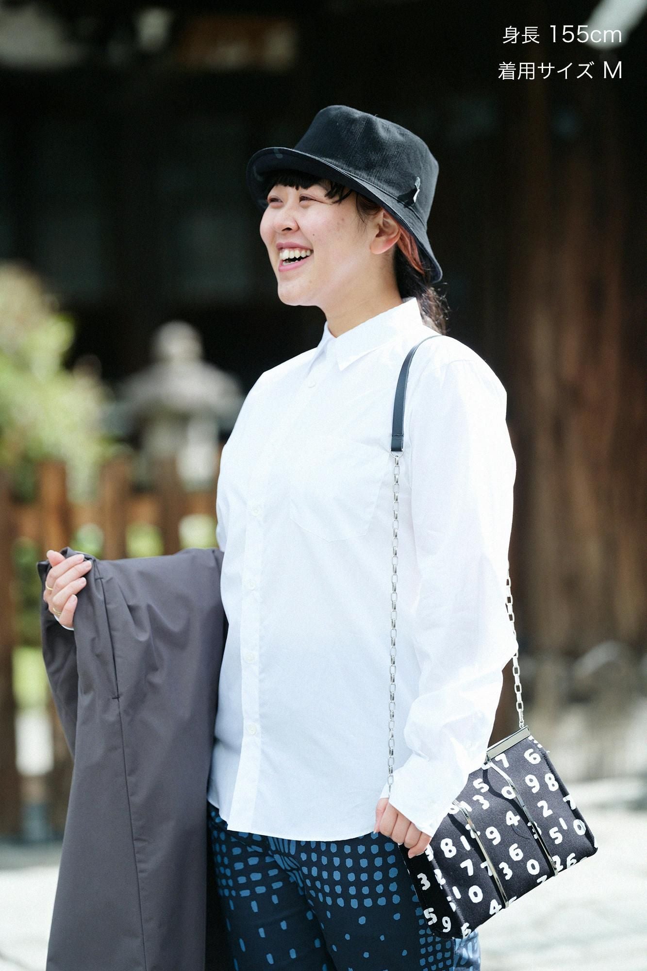 200雙線密織平紋布襯衫/白色