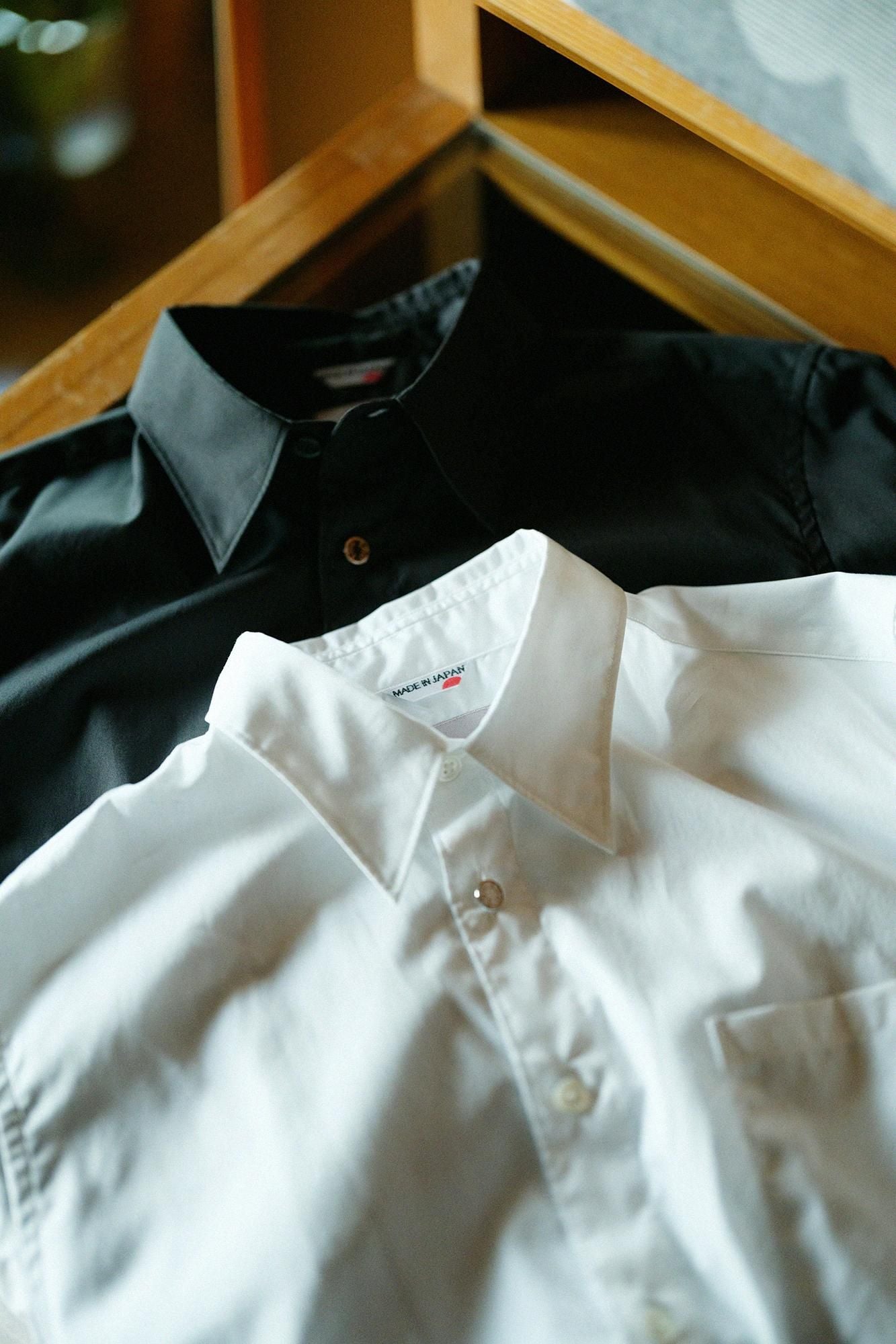 200雙線密織平紋布襯衫/白色