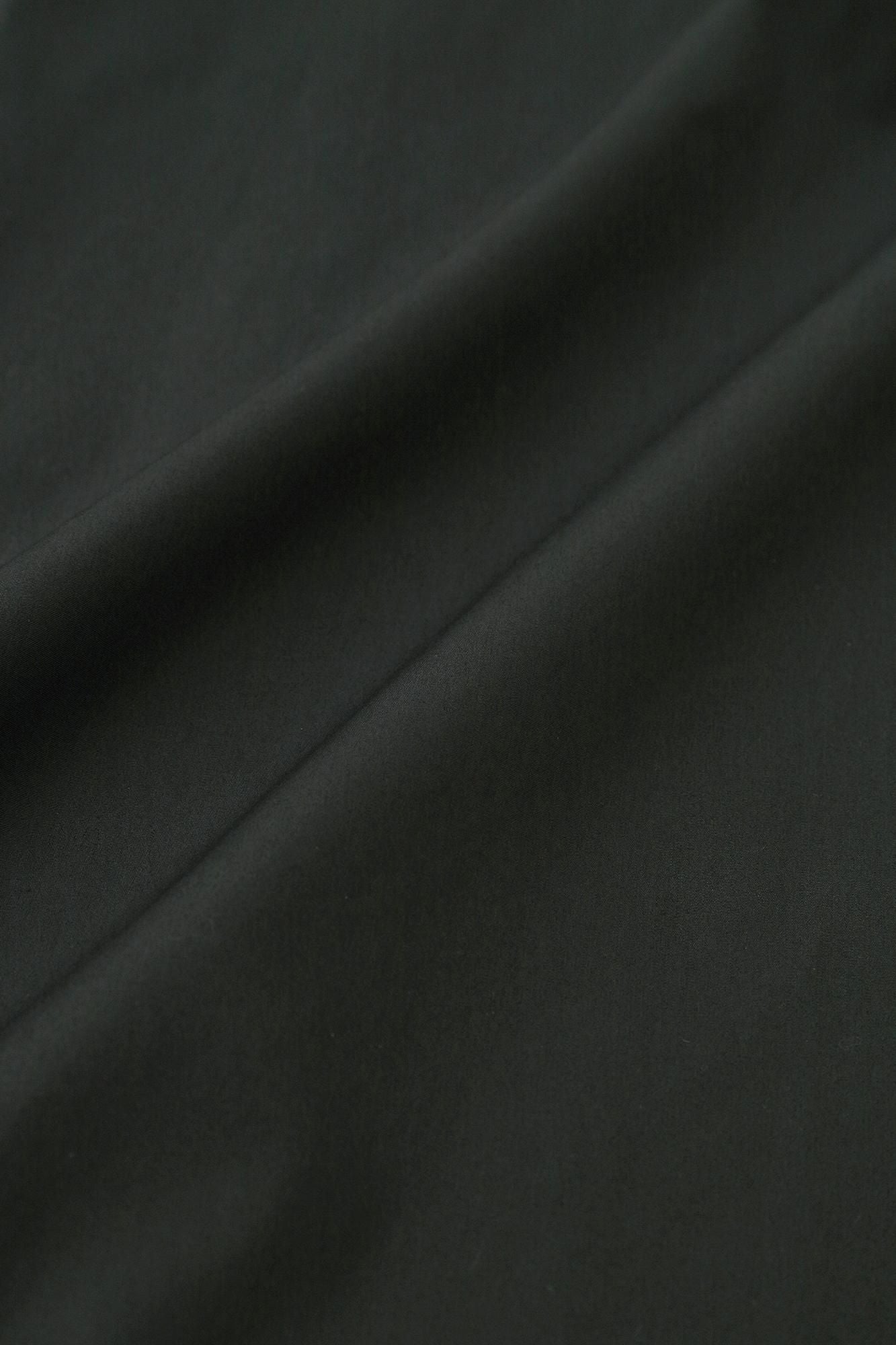 200雙線密織平紋布襯衫/黑色