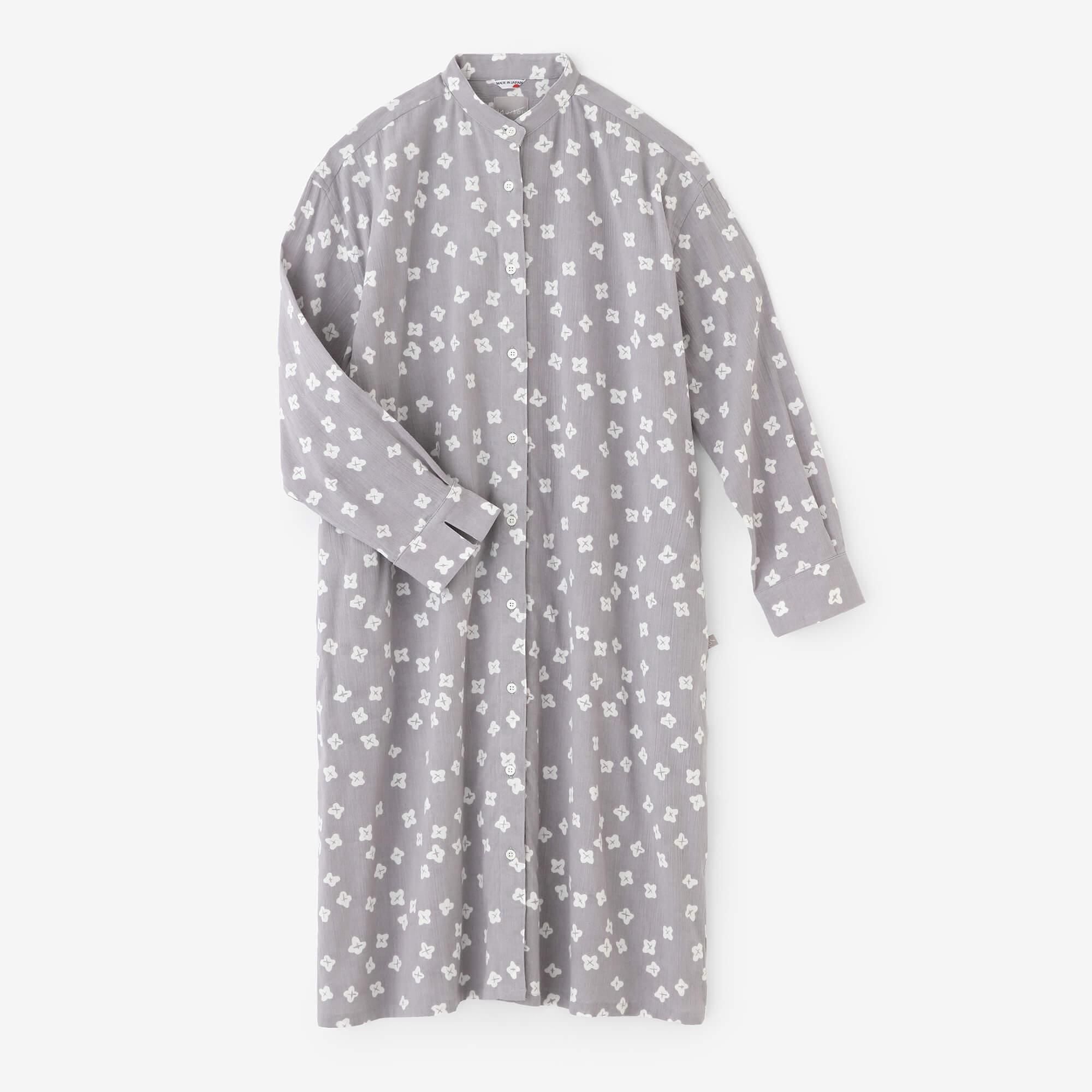 Chizimi Cotton 20/20 Gran Shirt Dress / Tiny Flowers