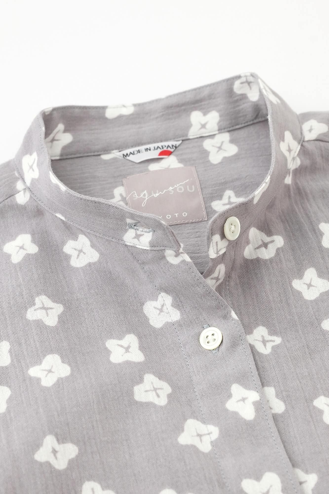 Chizimi Cotton 20/20 Gran Shirt Dress / Tiny Flowers