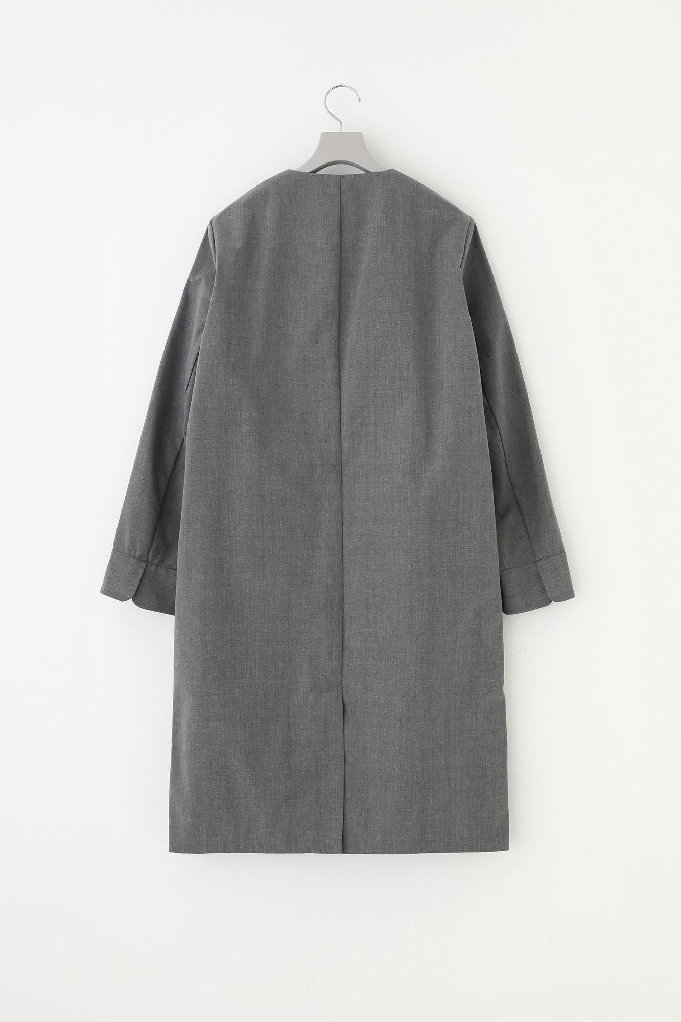 防潑水天氣布CL長外套/淡灰色× SO-SU-U十數