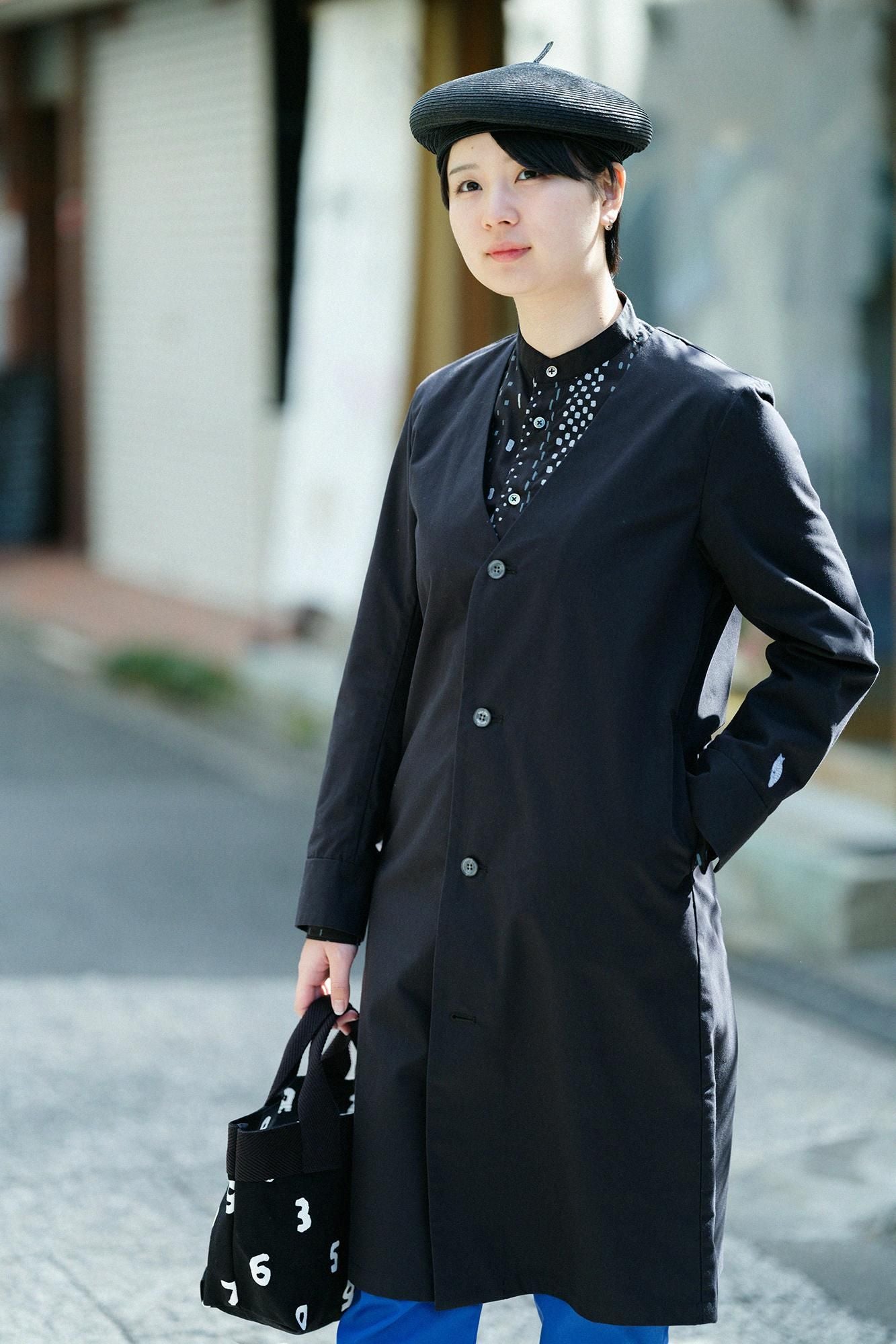 발수 웨더 클로스 C.L. 롱 코트/검은색(당신이 그것을 입었다면 괜찮습니다) ×SO-SU-U