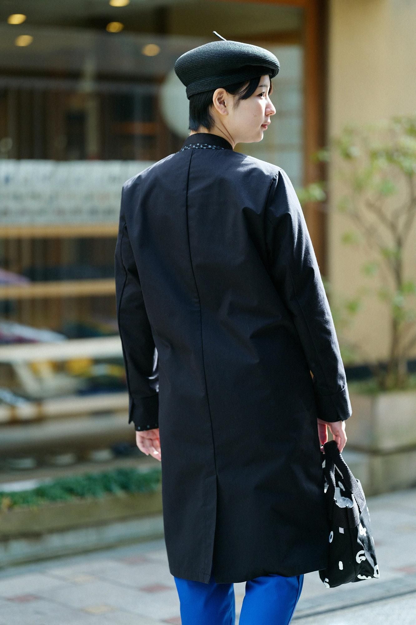 발수 웨더 클로스 C.L. 롱 코트/검은색(당신이 그것을 입었다면 괜찮습니다) ×SO-SU-U