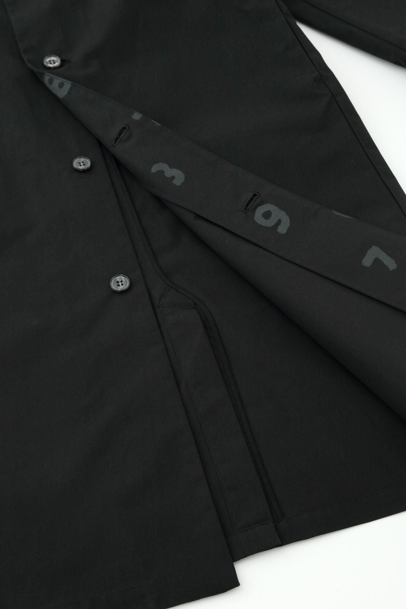 발수 웨더 클로스 C.L. 롱 코트/검은색(당신이 그것을 입었다면 괜찮습니다) ×SO-SU-U