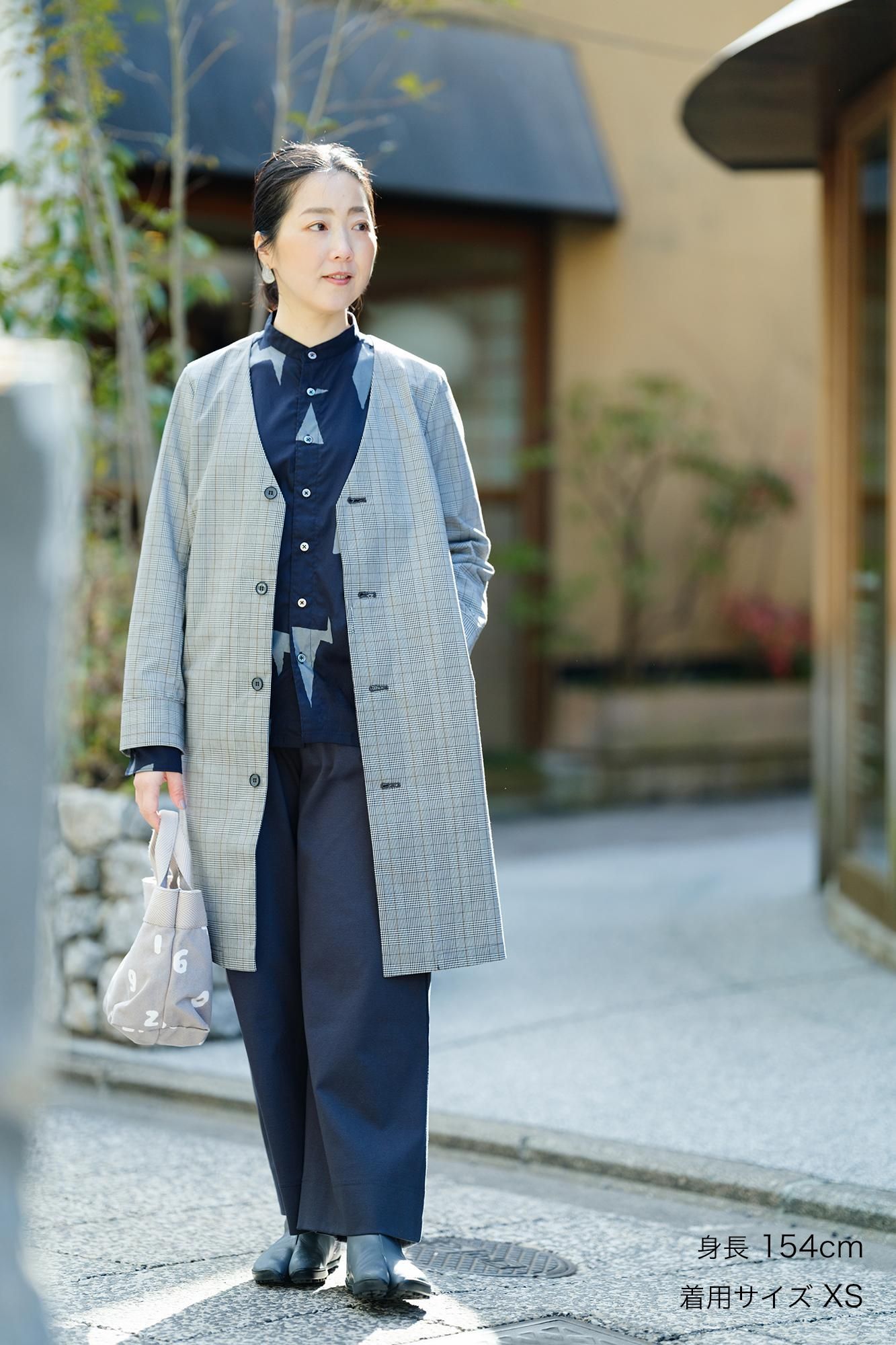 撥水 ウェザークロス C.L.ロングコート/千鳥格子(ちどりこうし)×SO-SU-U