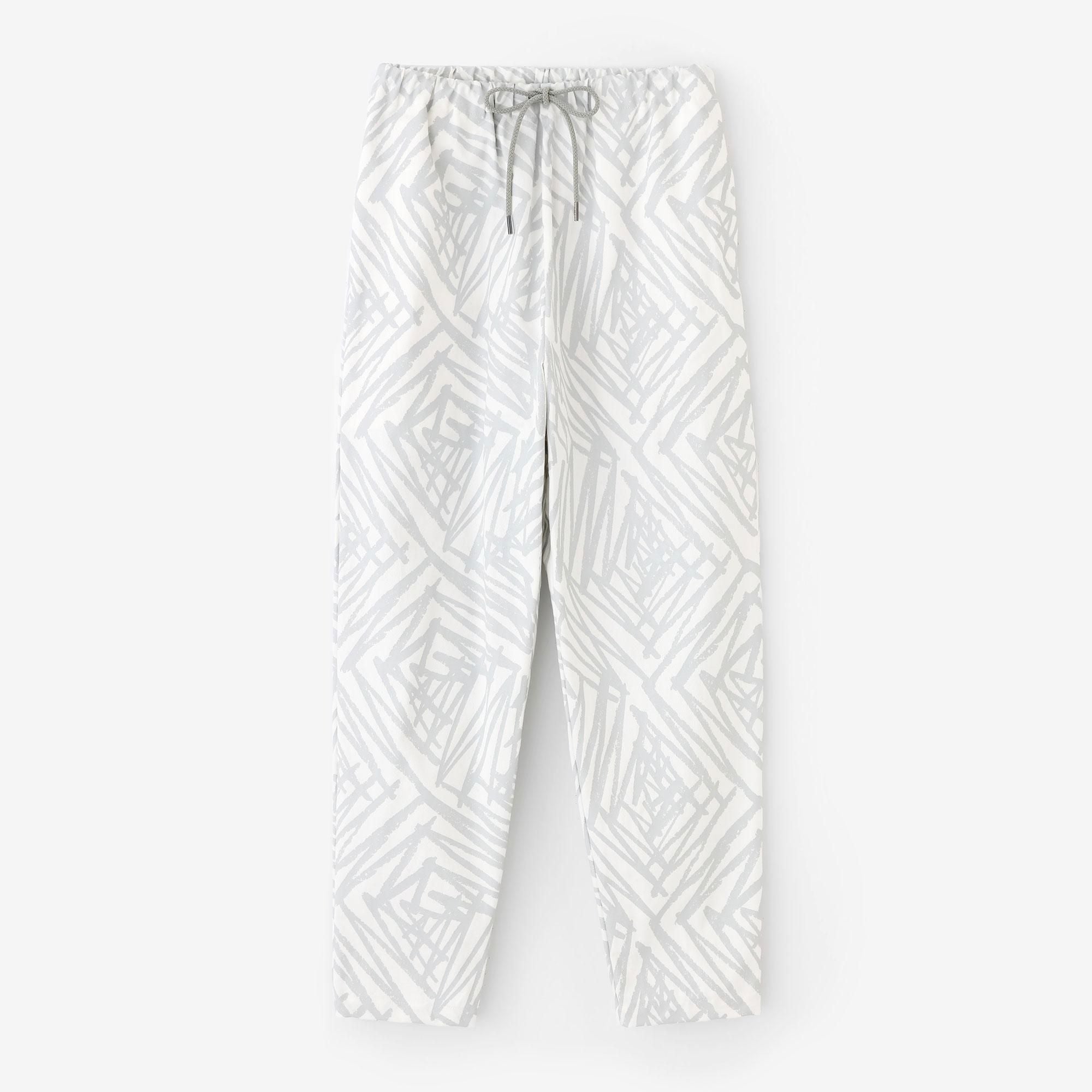 Leicht zulaufende Hose aus hochdichtem Chino-Stoff/gezackter Tsukumo-Stil