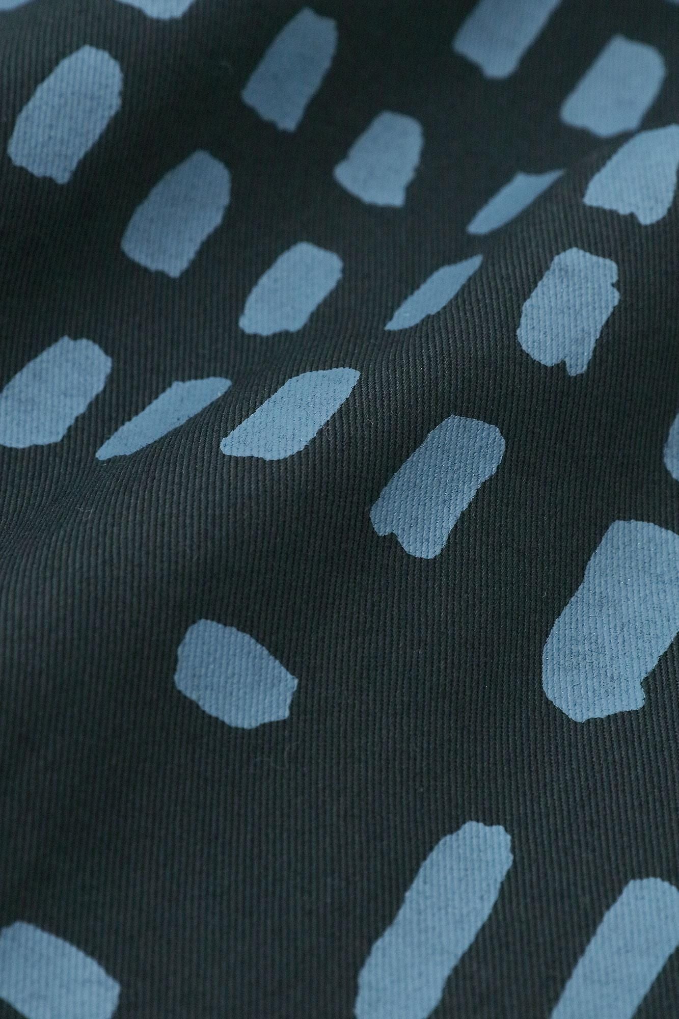 高密度卡其布休閒窄管長褲/敷石藍黑色