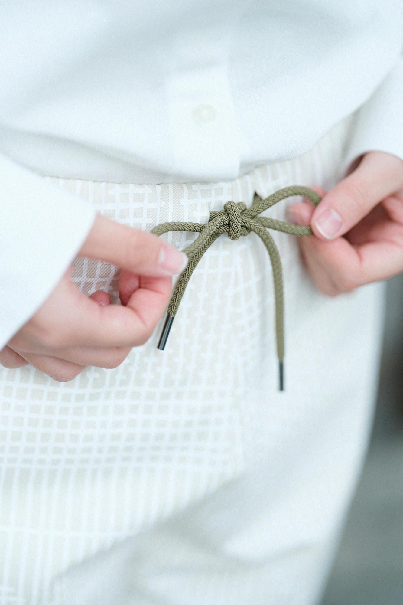 High Density Chino Cloth Easy Shorts / Muntin Raw White