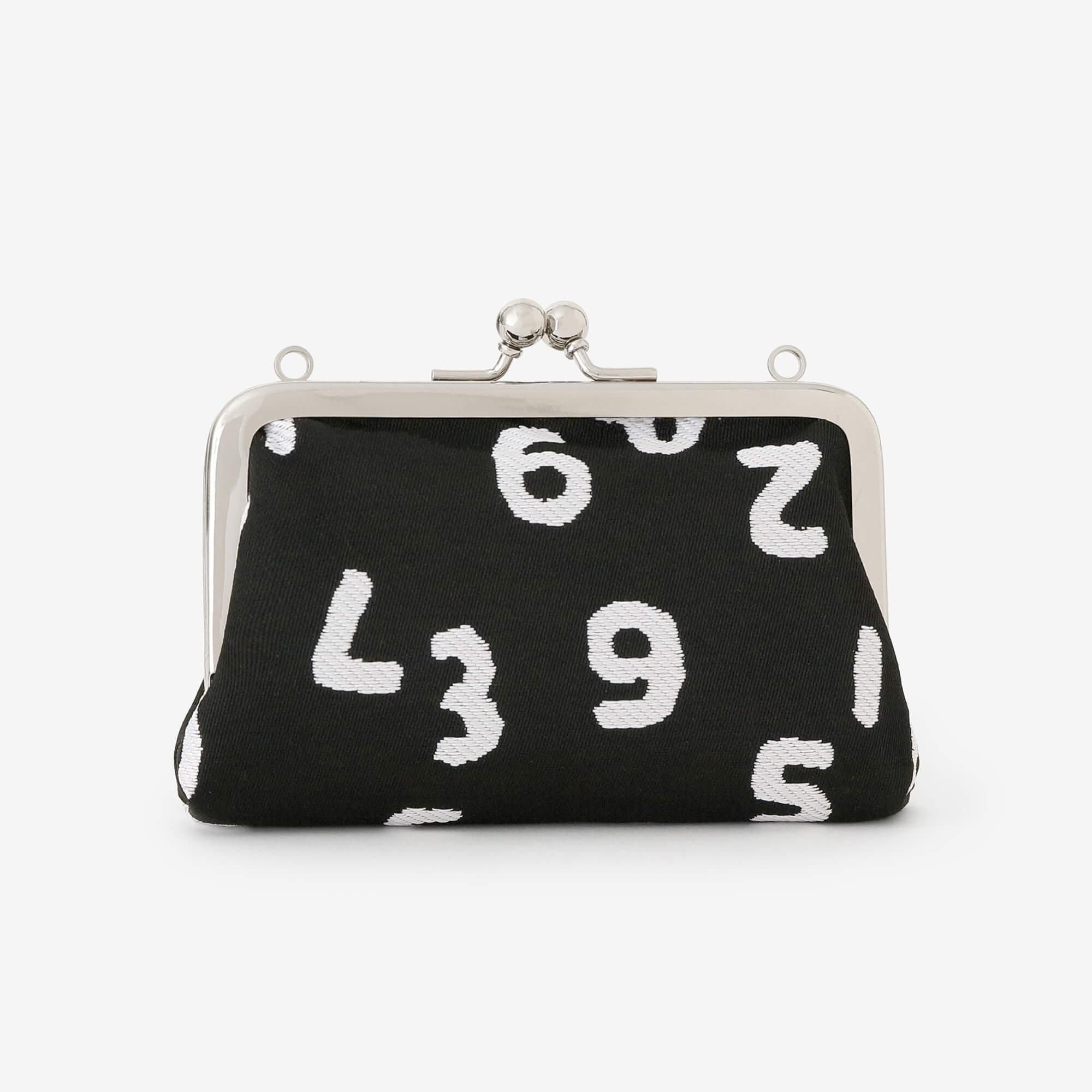 Nishikiori Gamaguchi Clasp Purse Medium / SO-SU-U Kon Up and Down Black