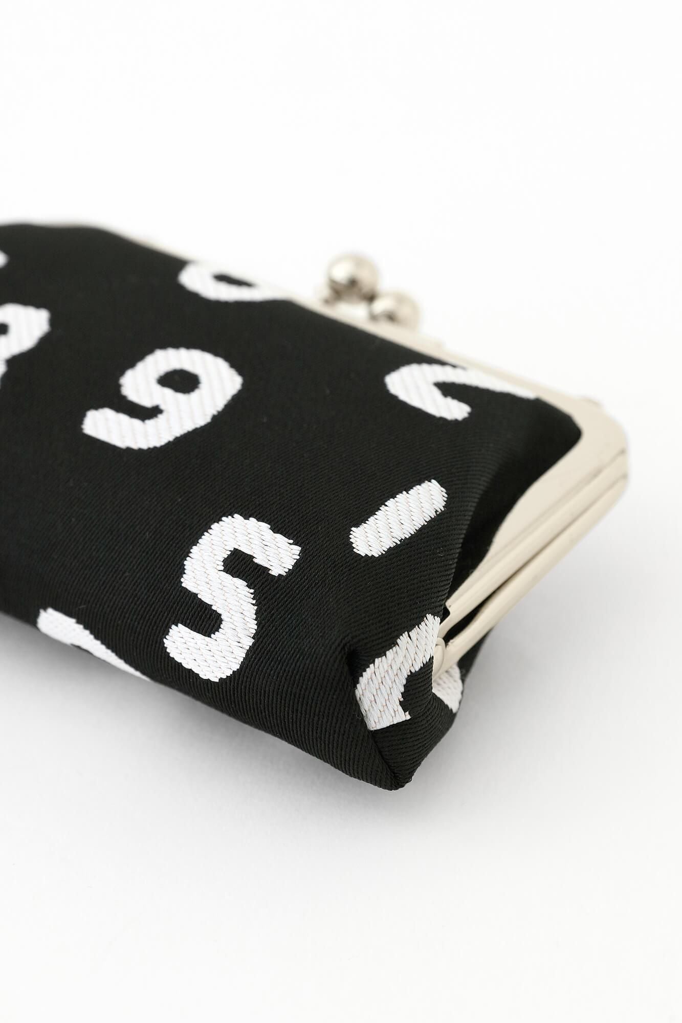 Nishikiori Gamaguchi Clasp Purse Medium / SO-SU-U Kon Up and Down Black