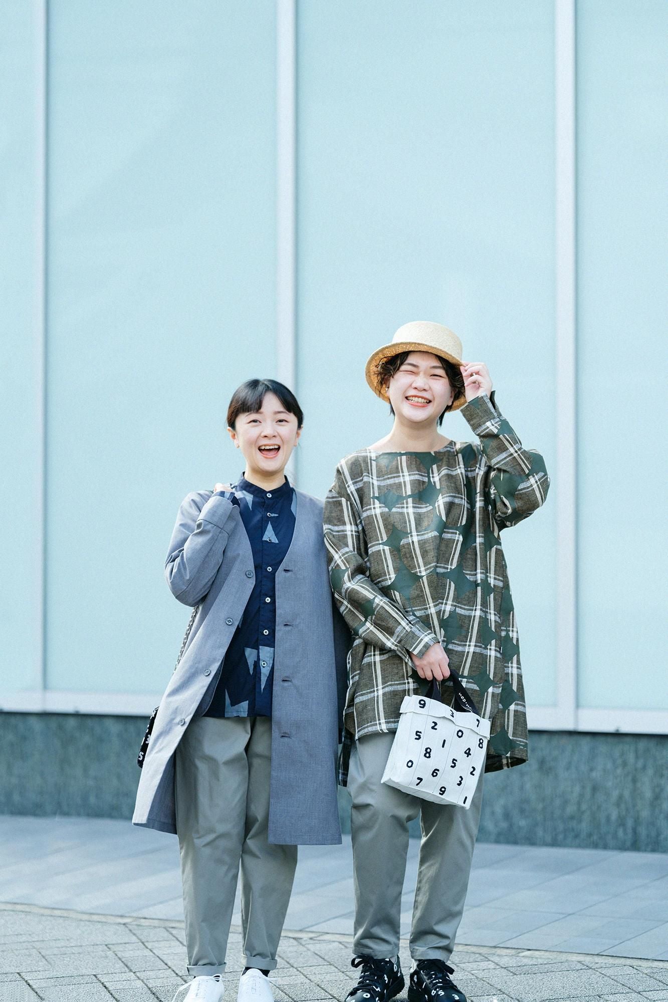 【Online】Linen Check Gran Tunic/Marbles and Blank