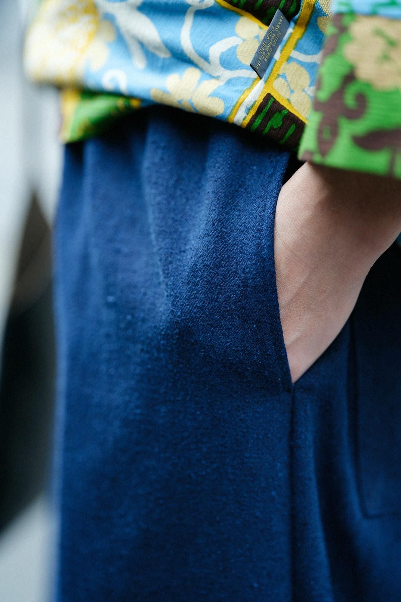 Baumwoll-Seiden-Twill-Webart Samue-Unterteil/Indigo