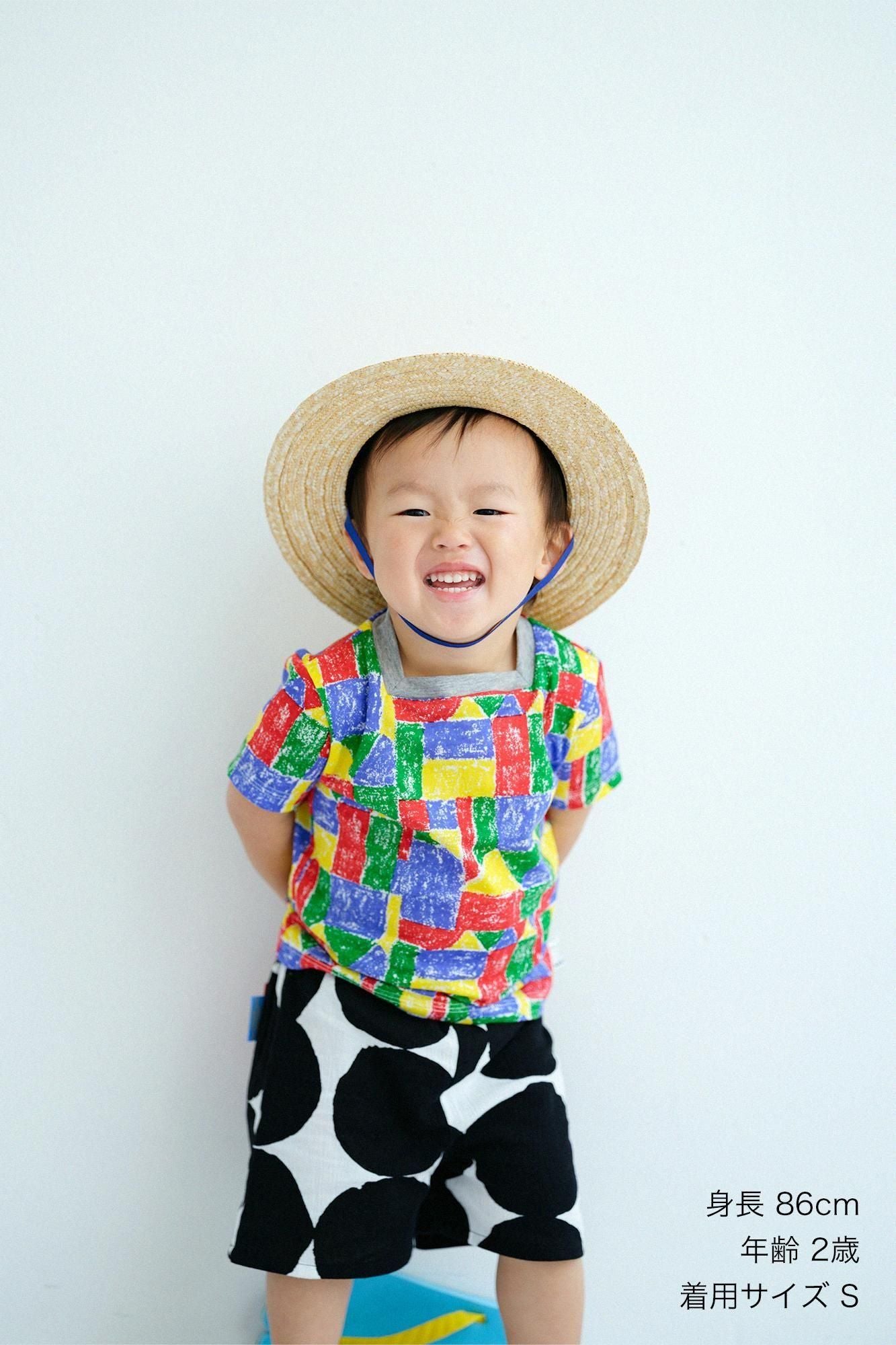 ●高島縮棉20/20童裝及膝短褲/彈珠