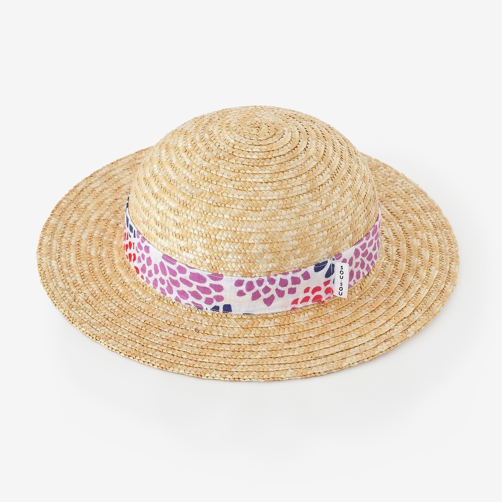 ● Wheat straw hat / Chrysanthemum White