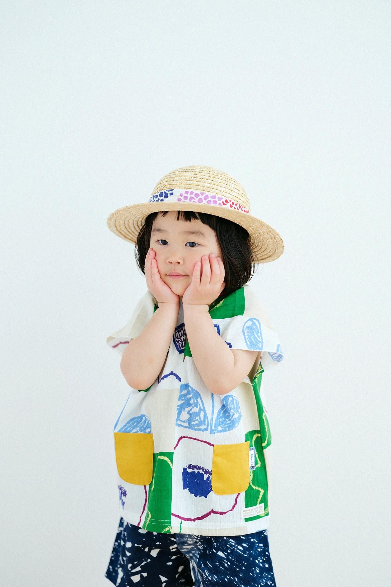 ● Wheat straw hat / Chrysanthemum White