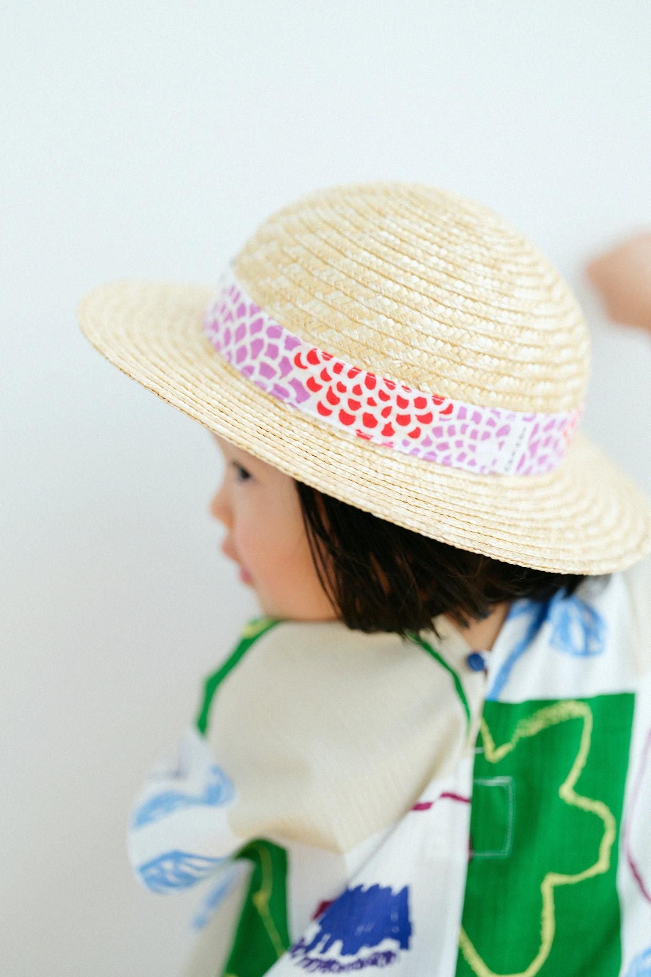 ● Wheat straw hat / Chrysanthemum White