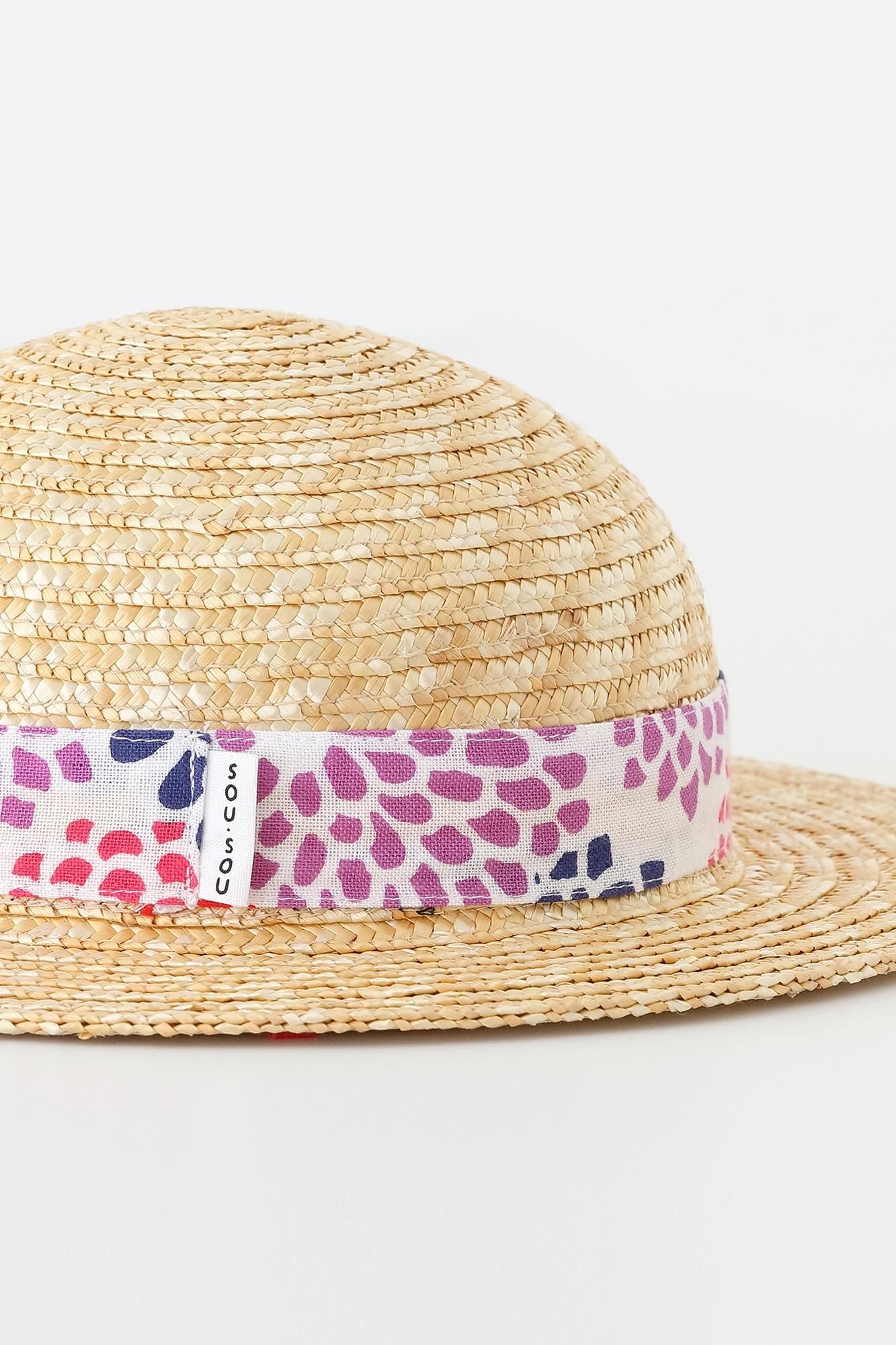 ● Wheat straw hat / Chrysanthemum White