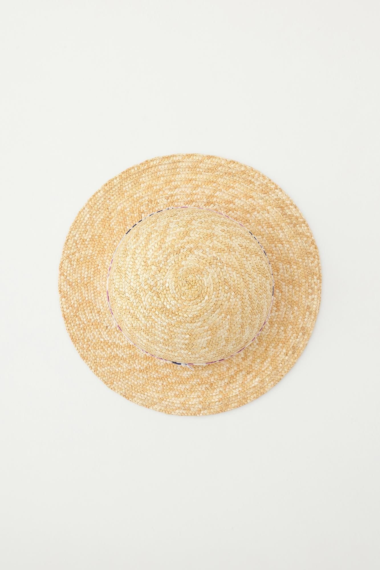 ● Wheat straw hat / Chrysanthemum White