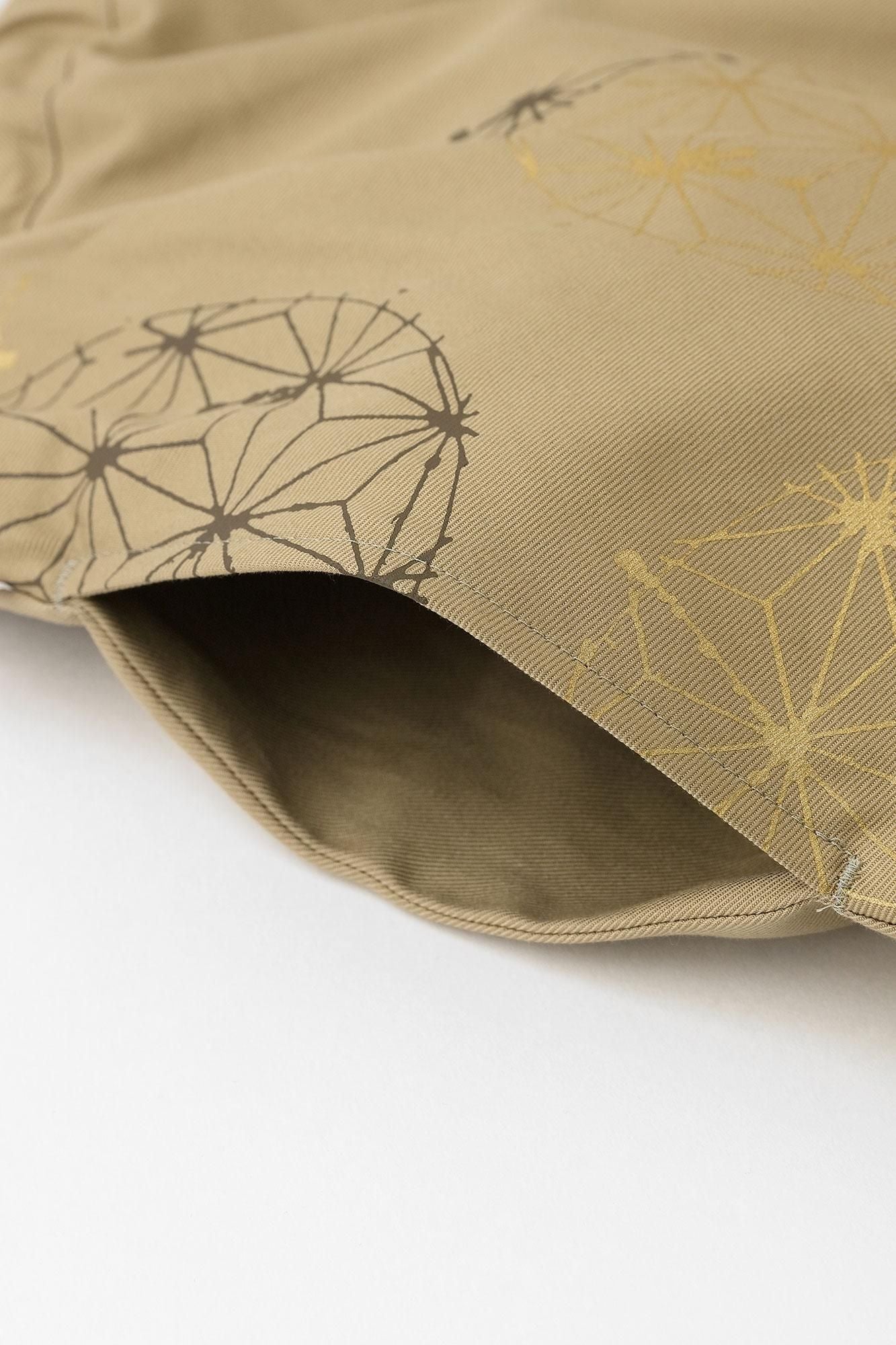 【net limited】Twill Weave(AyaFestivethe law of nature) Fuji Pants(Fuji Pants)/Dyed Mulberry Color × Hemp-leaf Pattern