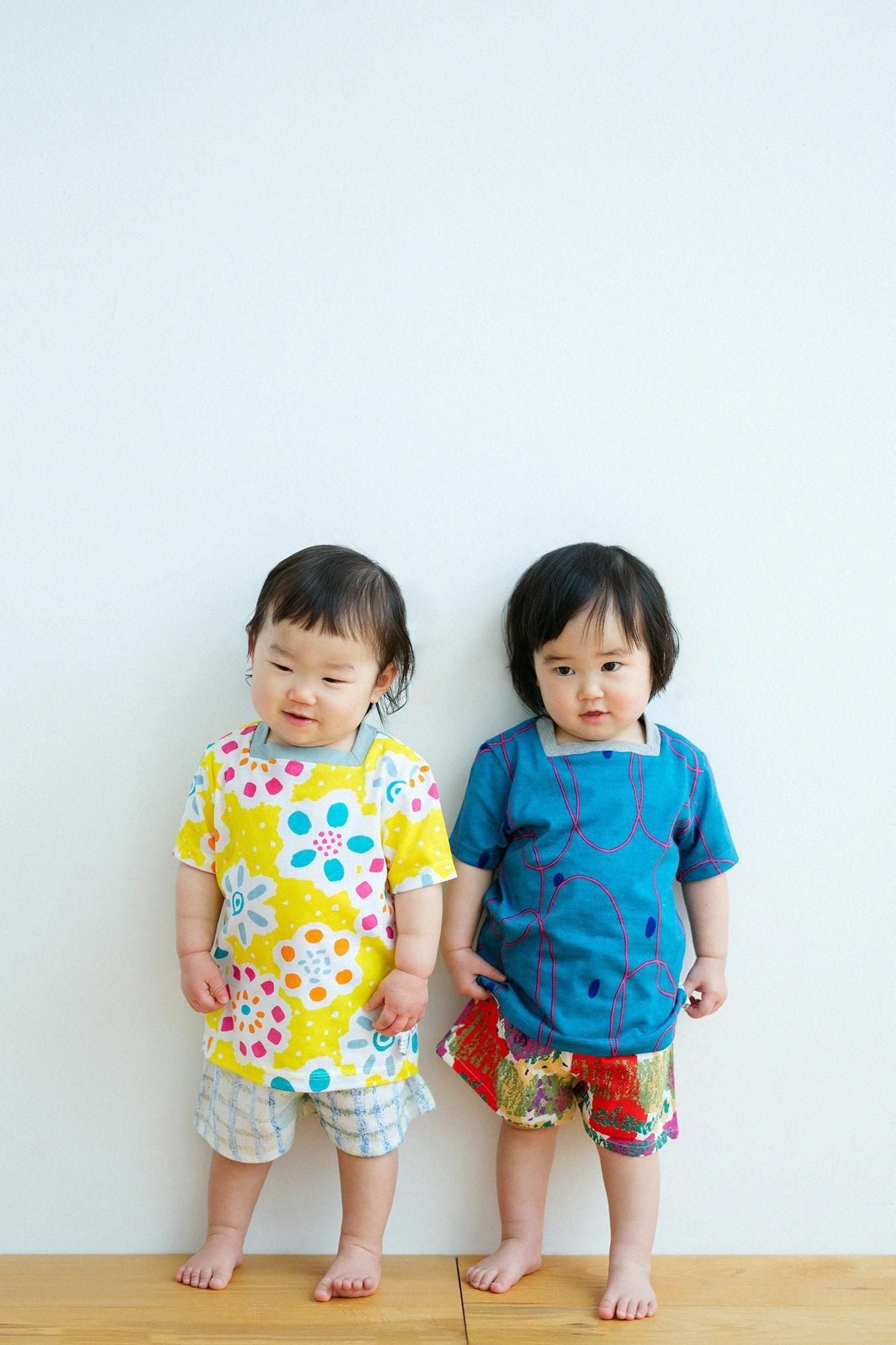 ●方領上衣/夏花火 黃色