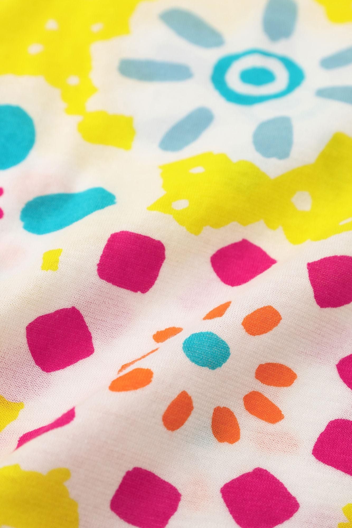 ●方領上衣/夏花火 黃色