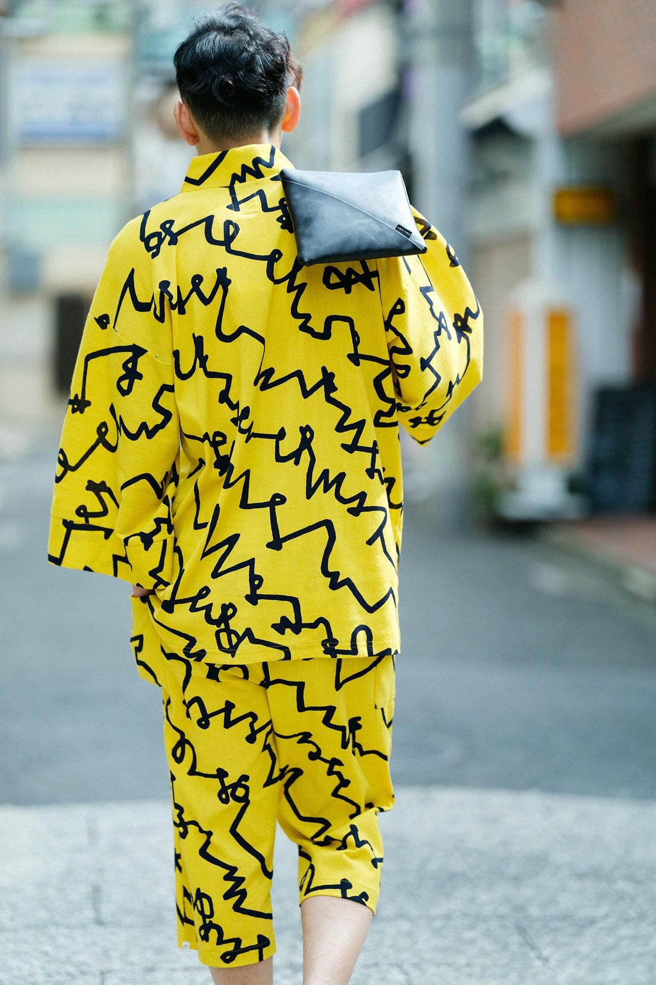 高島縮棉 20/20細腿褲/文