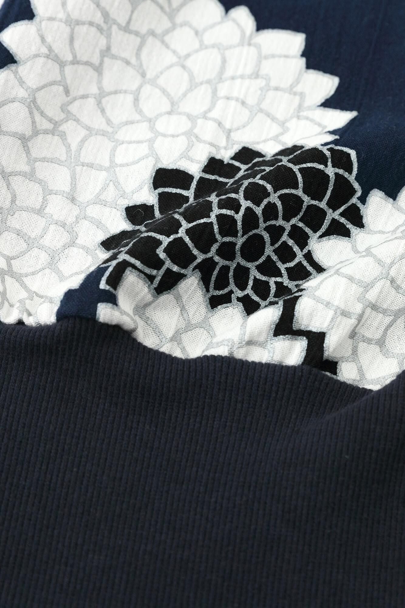 Chizimi Cotton 20/20 Harem Pants / Chrysanthemum in Clouds Ryoya