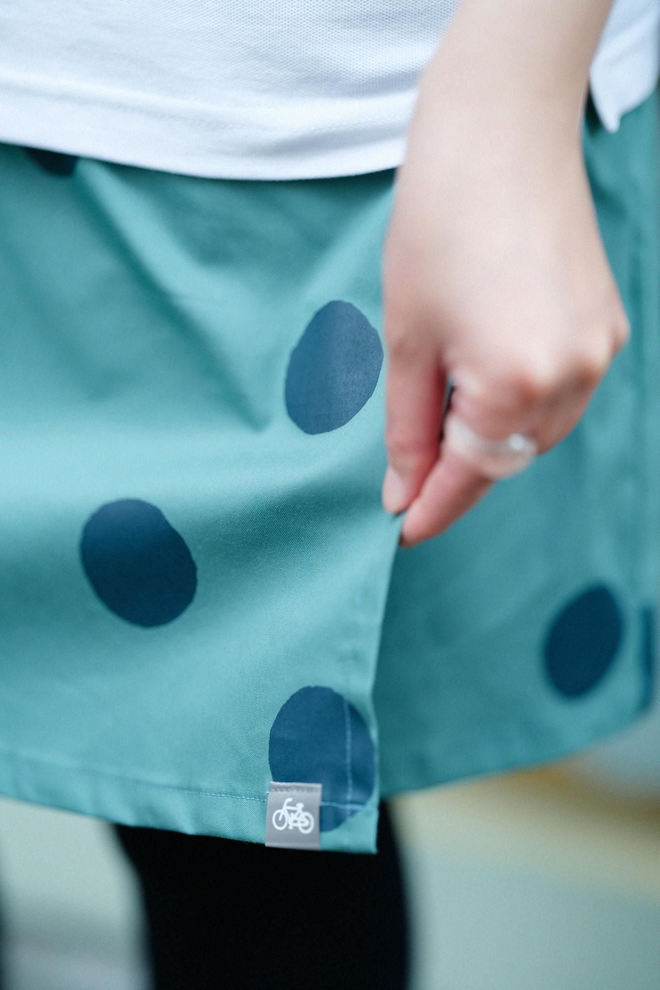 Twill BIKE Culottes / Polka Dots Mara Greyish Green