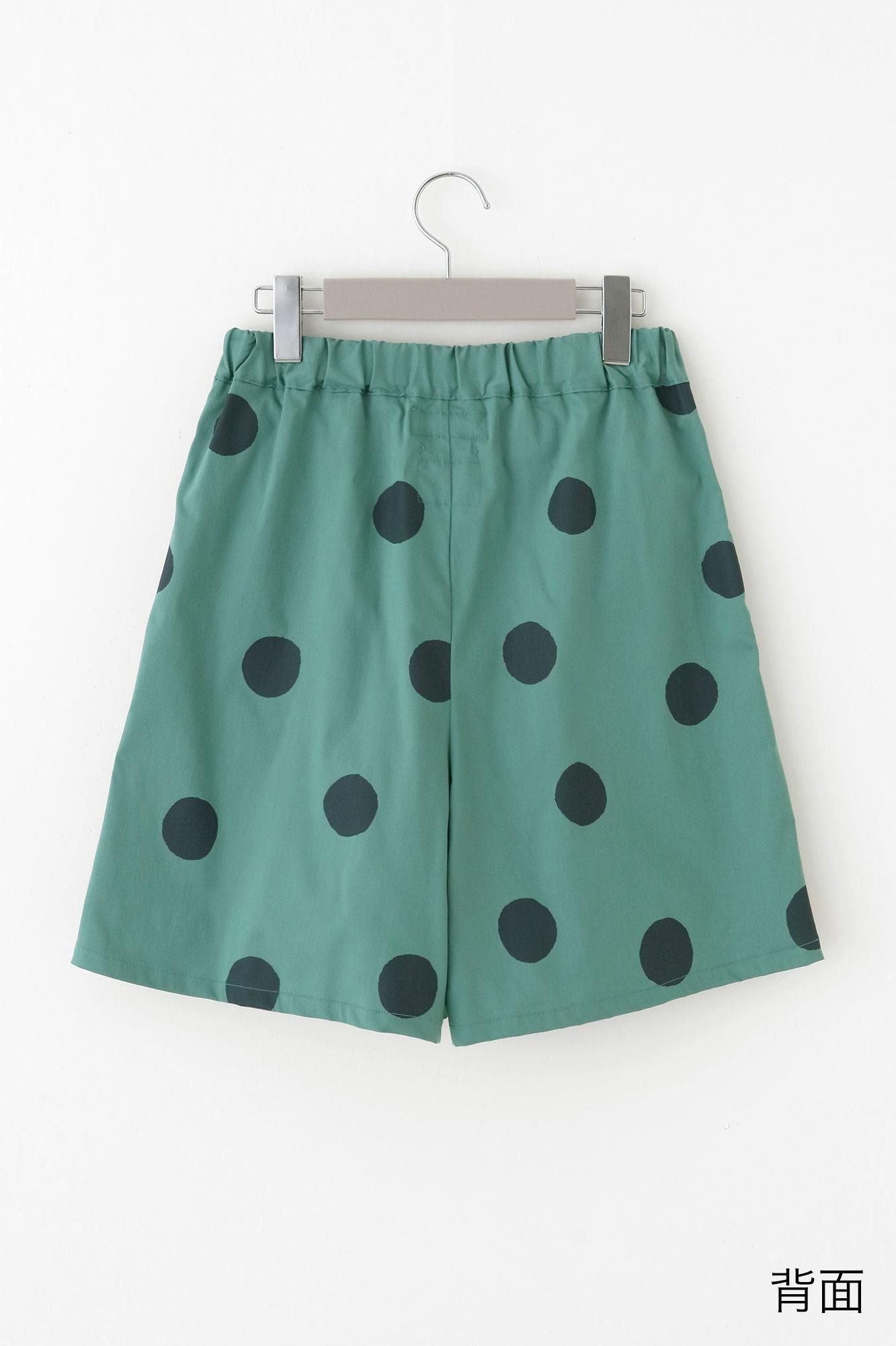 Twill BIKE Culottes / Polka Dots Mara Greyish Green