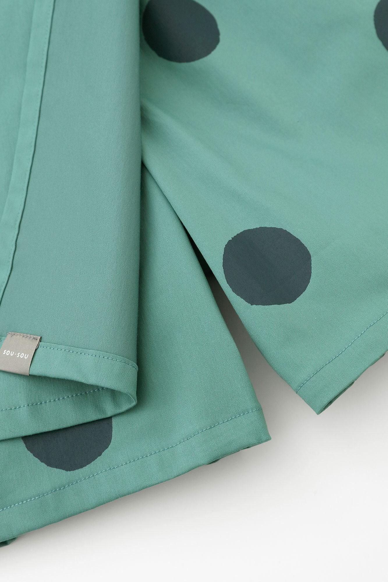 Twill BIKE Culottes / Polka Dots Mara Greyish Green