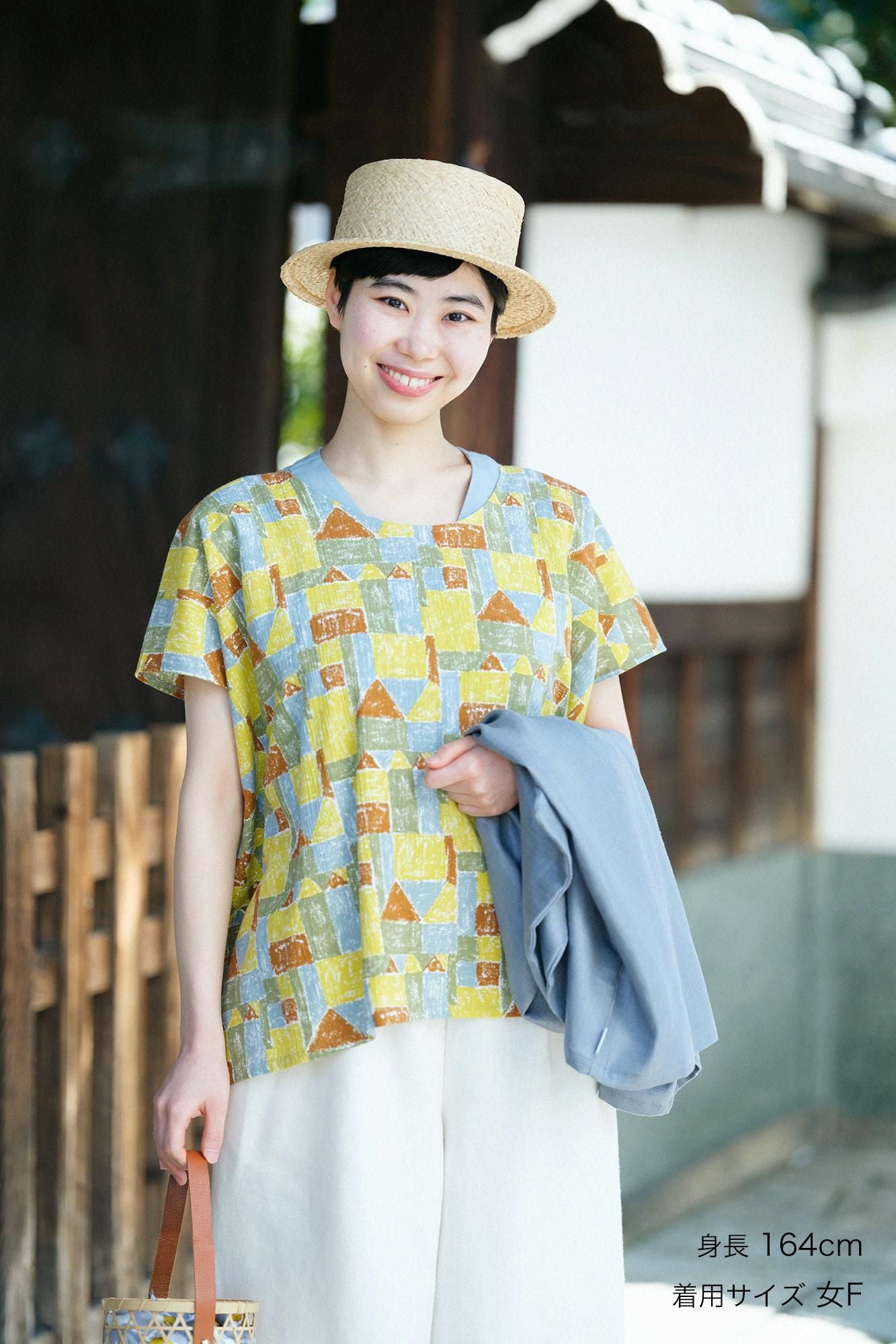 高島縮棉 20/20方形上衣/積木之家