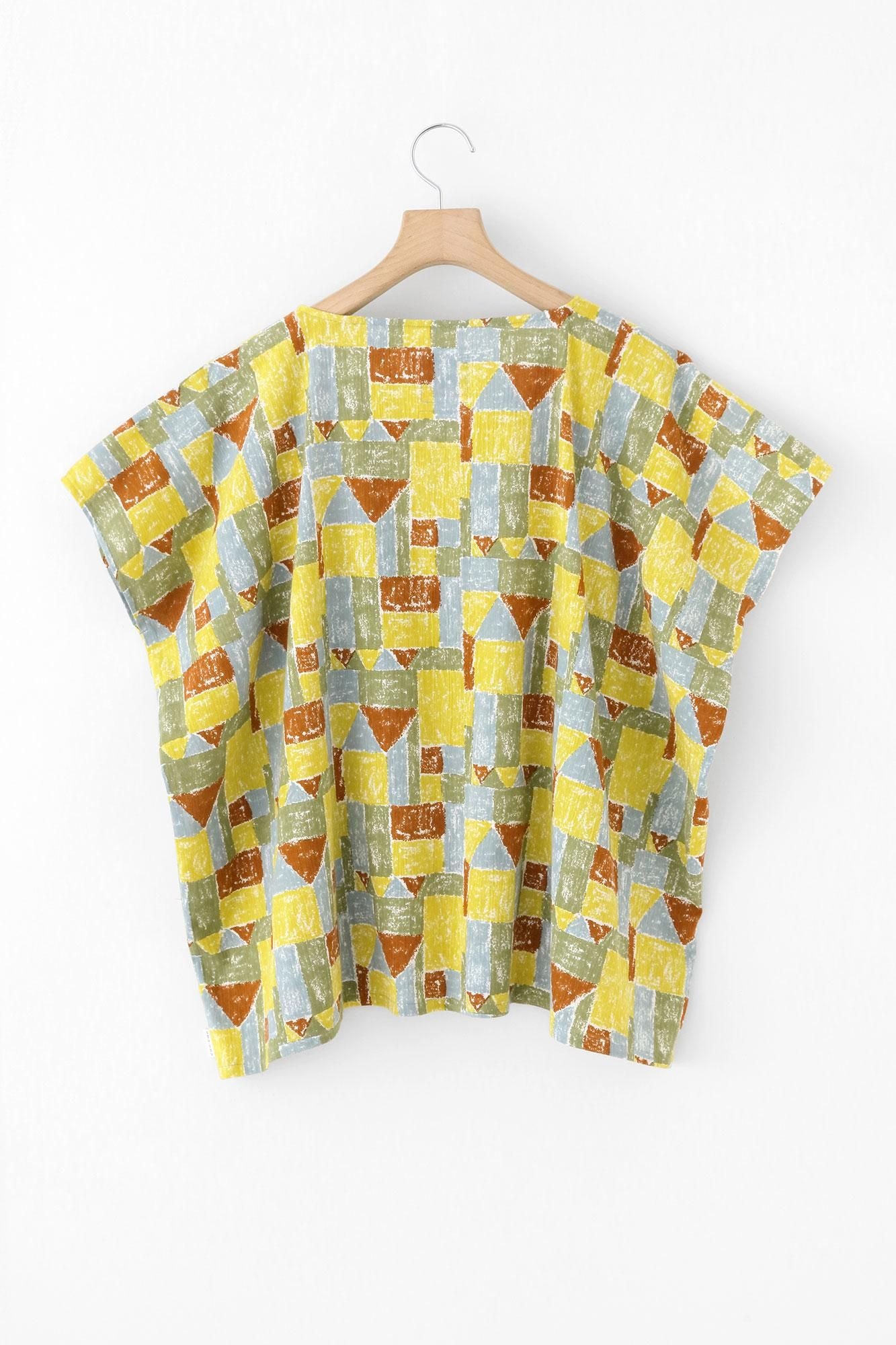 高島縮棉 20/20方形上衣/積木之家