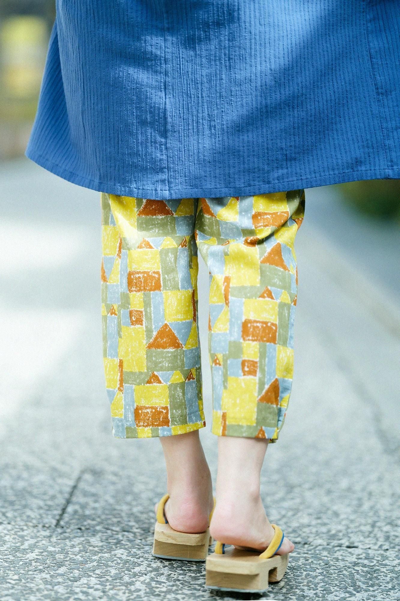 高島縮棉 40/40 細腿褲/積木之家