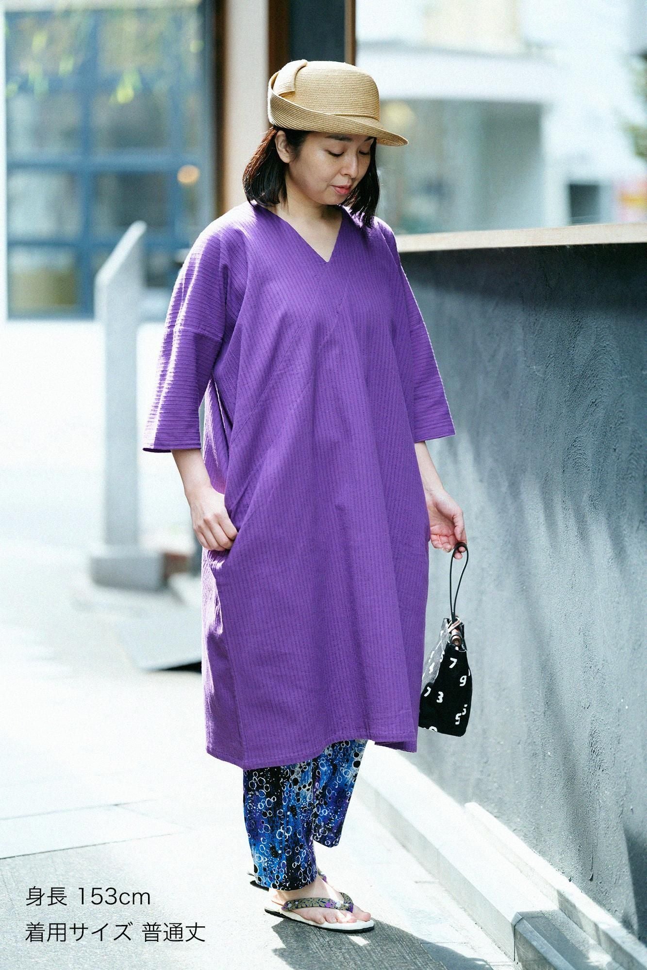 高島縮棉 40/40 細腿褲/天目