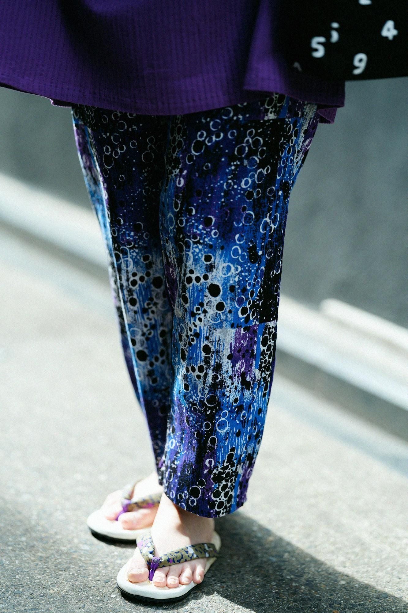 高島縮棉 40/40 細腿褲/天目