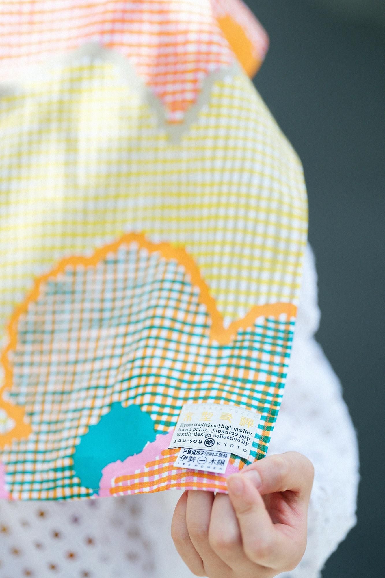 伊勢木綿 くびまき 短丈/彩々(さいさい)