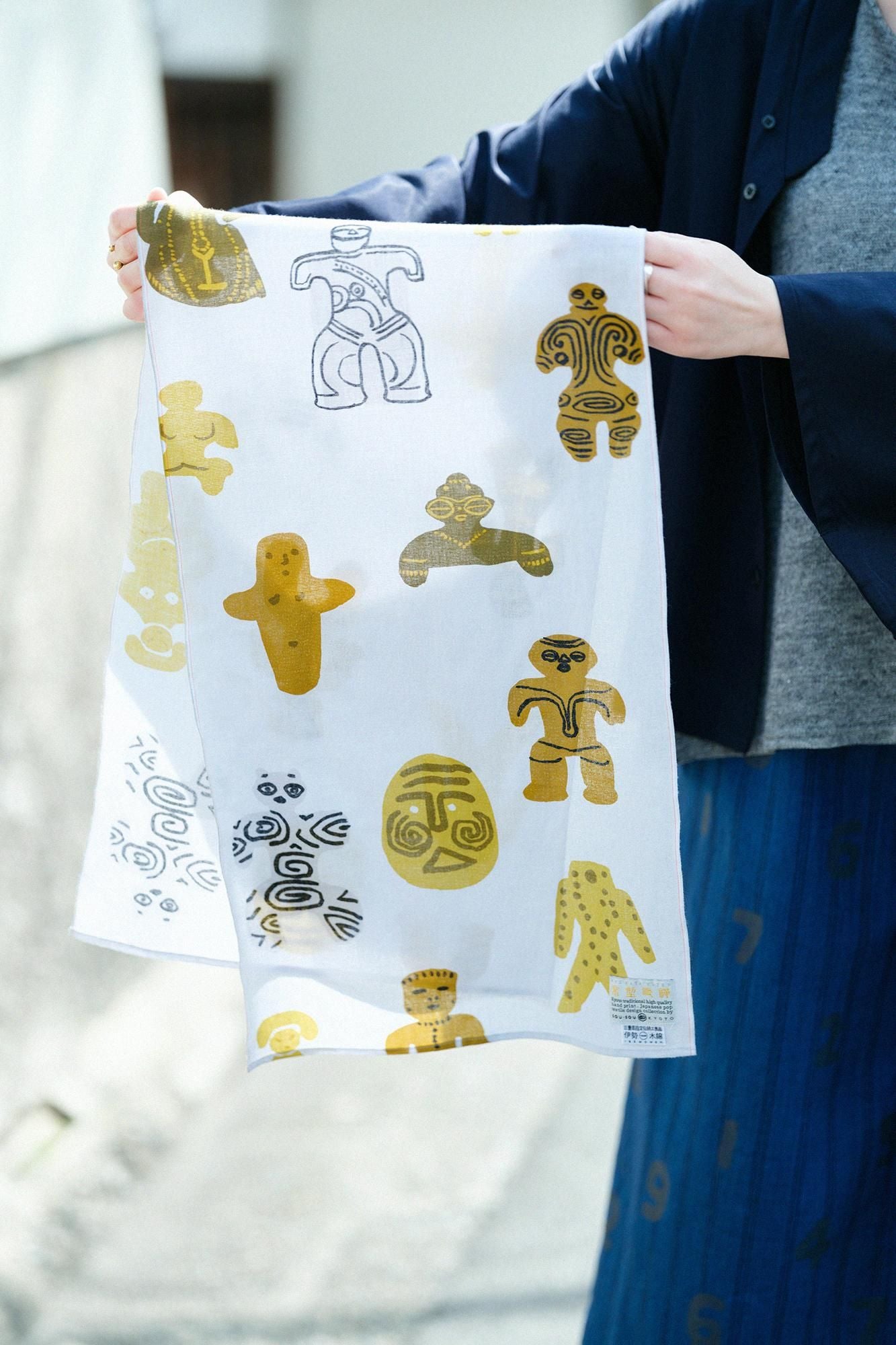 伊勢木棉 圍巾 短版/土偶