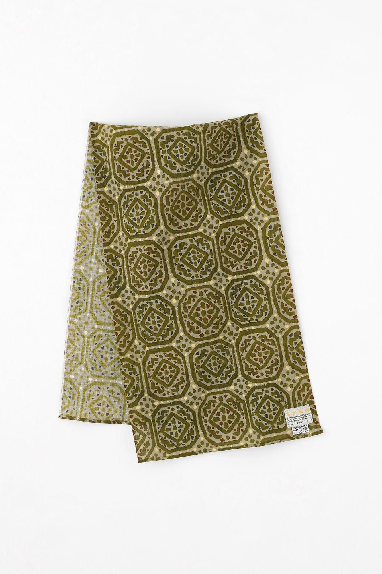 Isemomen Cotton Short Scarf / Ceramic Tile