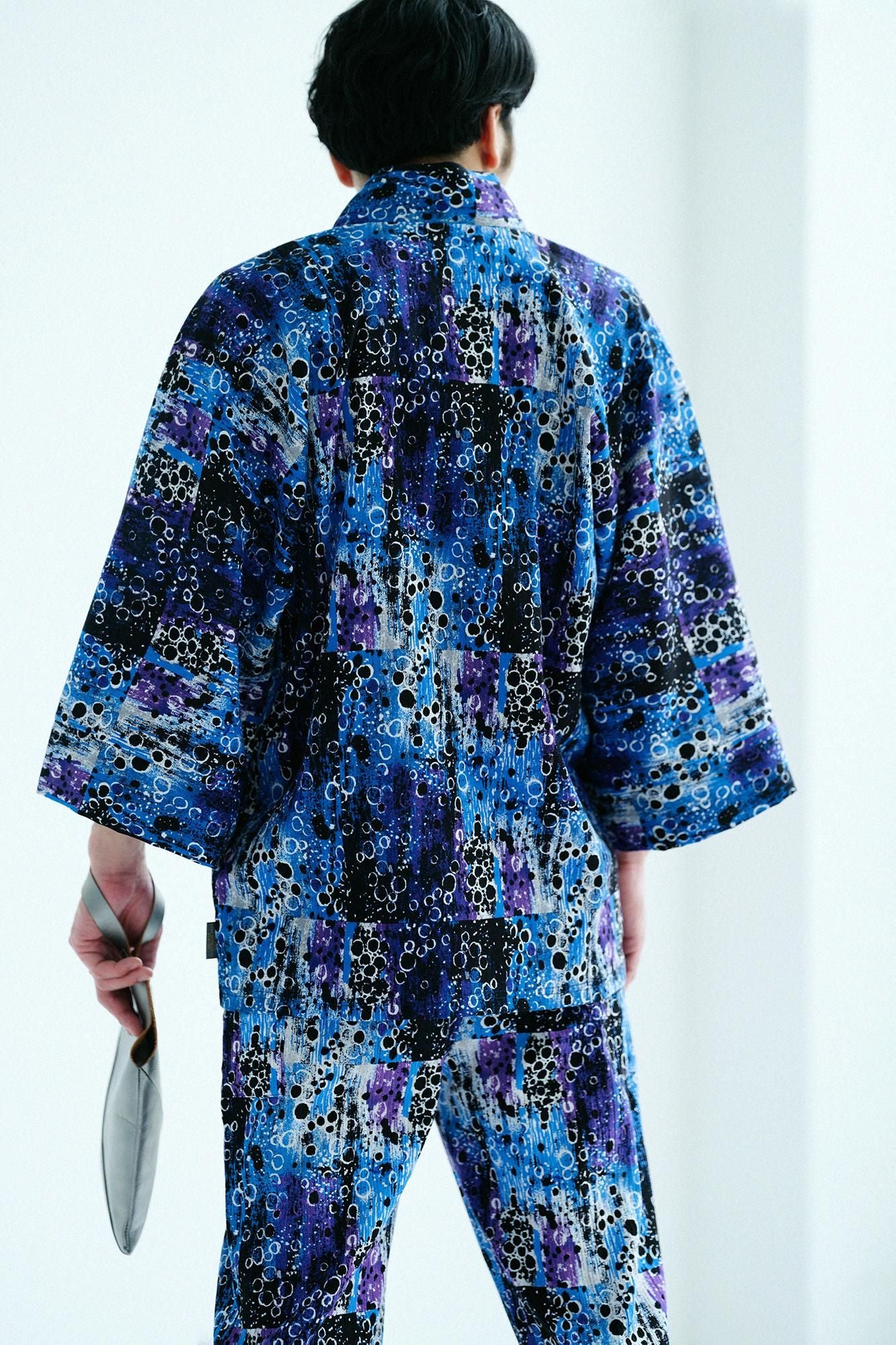 高島縮 40/40 半衿風靡(はんえりふうび)/天目(てんもく)